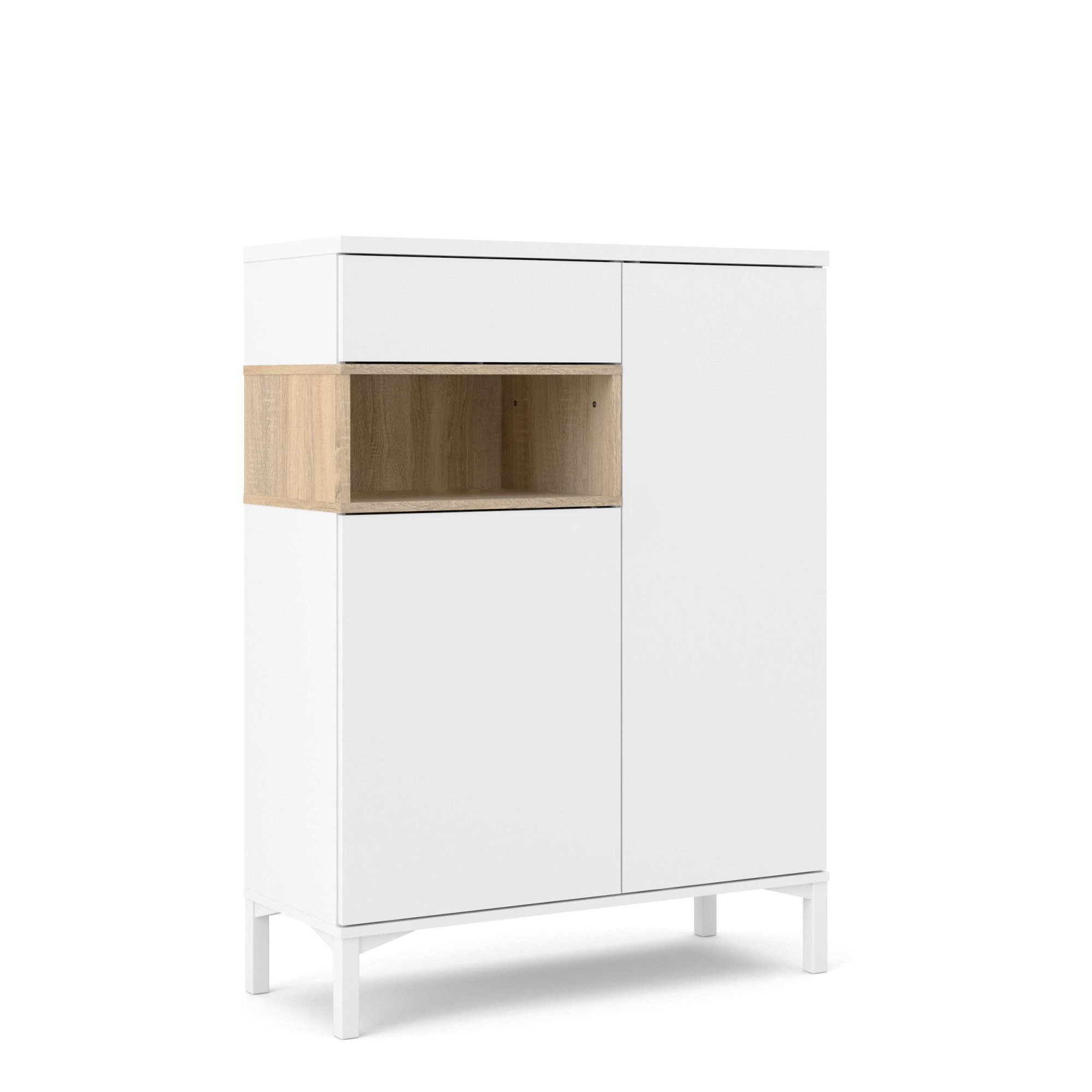 INOSIGN Highboard »Roommers, Anrichte, Stauraum, Sideboard«, Kommode, Höhe 118 cm, Breite 88,7 cm, 1 offenes Fach mit Rahmen-Optik