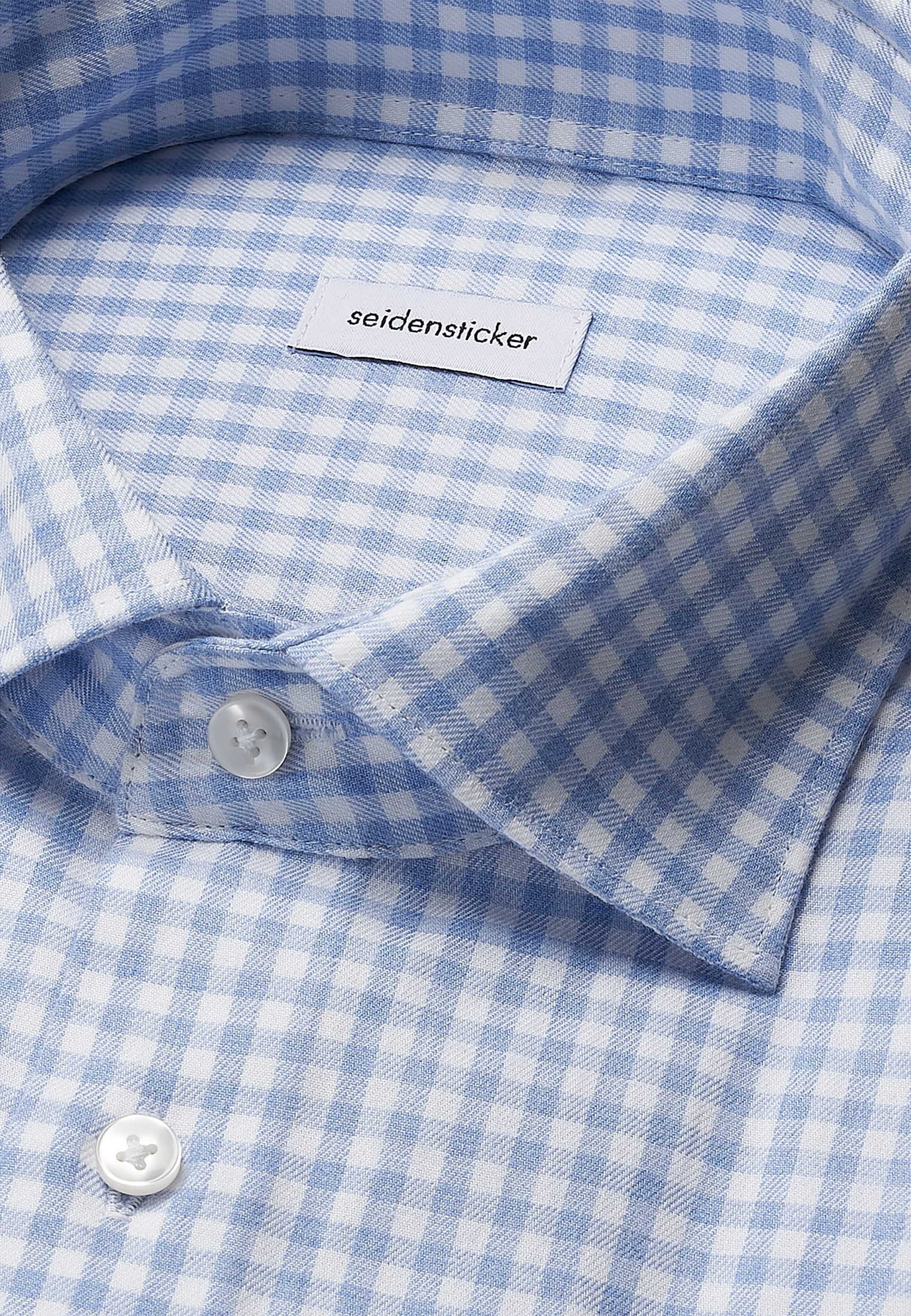 seidensticker Flanellhemd »Schwarze Rose« Comfort 1/1 Kentkragen Karo