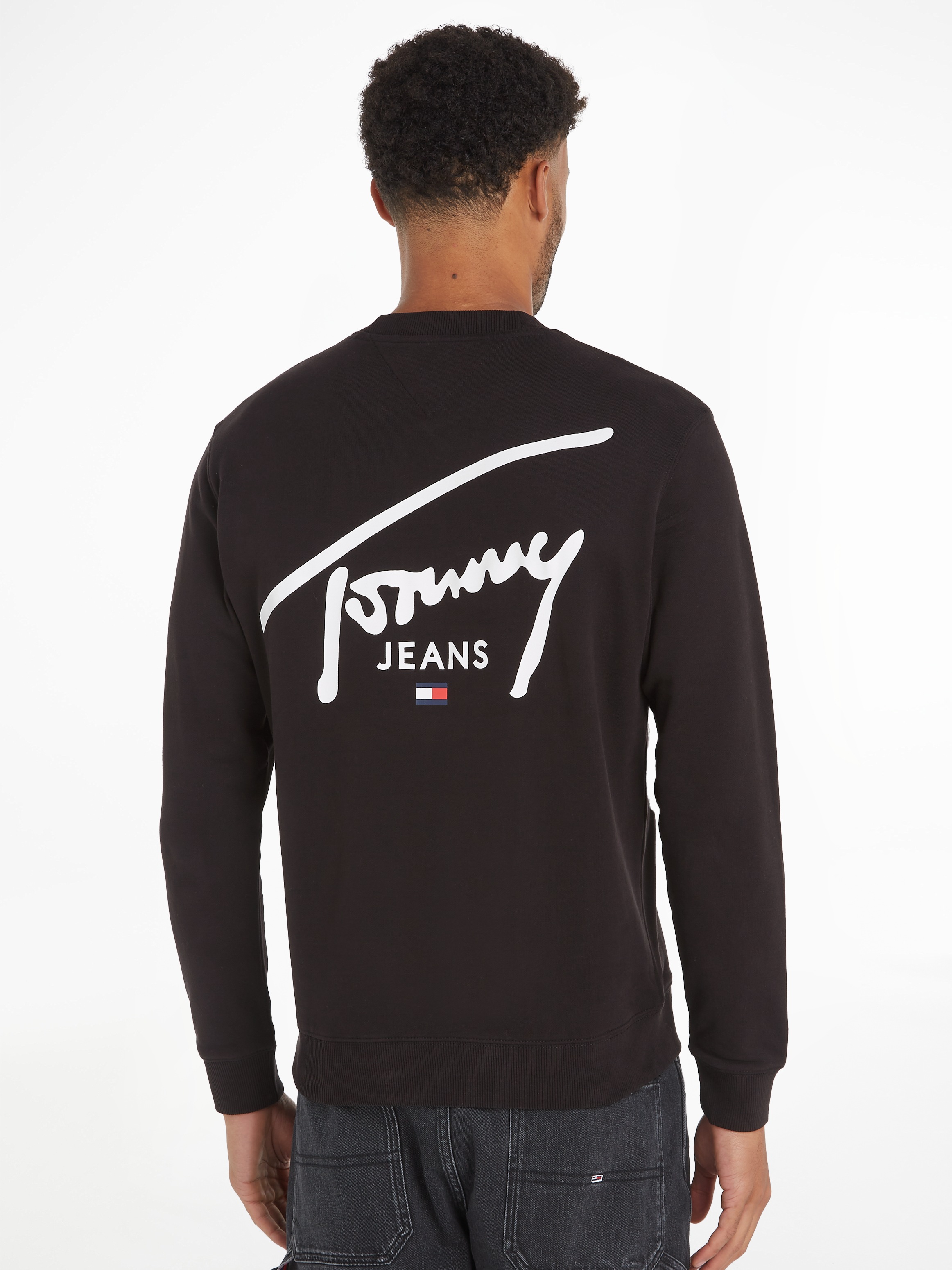 Tommy Jeans Plus Sweater »TJM REG ENTRY GRAPHIC CREW EXT«, Große Größen mit Logoschriftzug