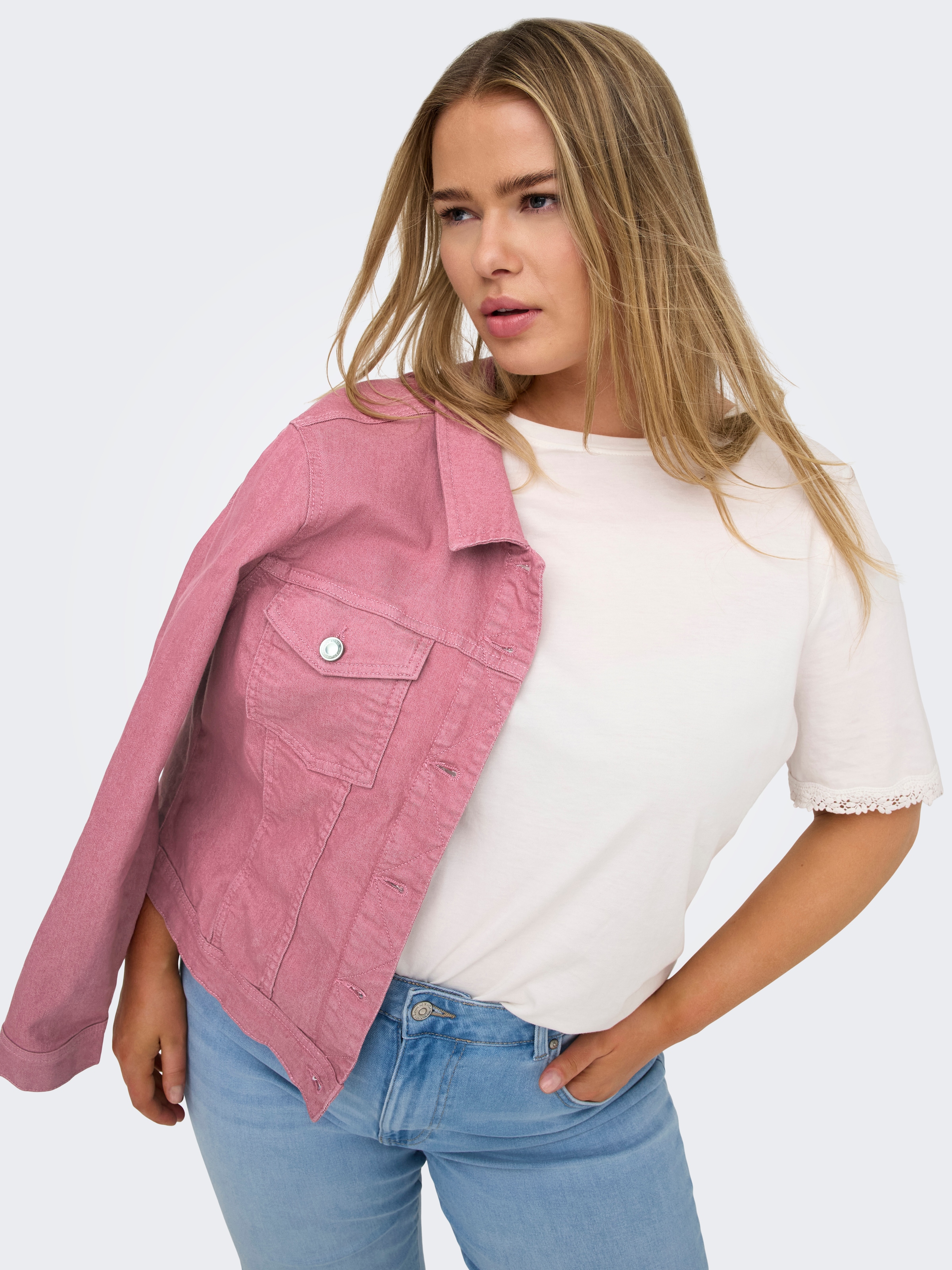 ONLY CARMAKOMA Jeansjacke »CARWESPA COLOUR DENIM JACKET DNM«