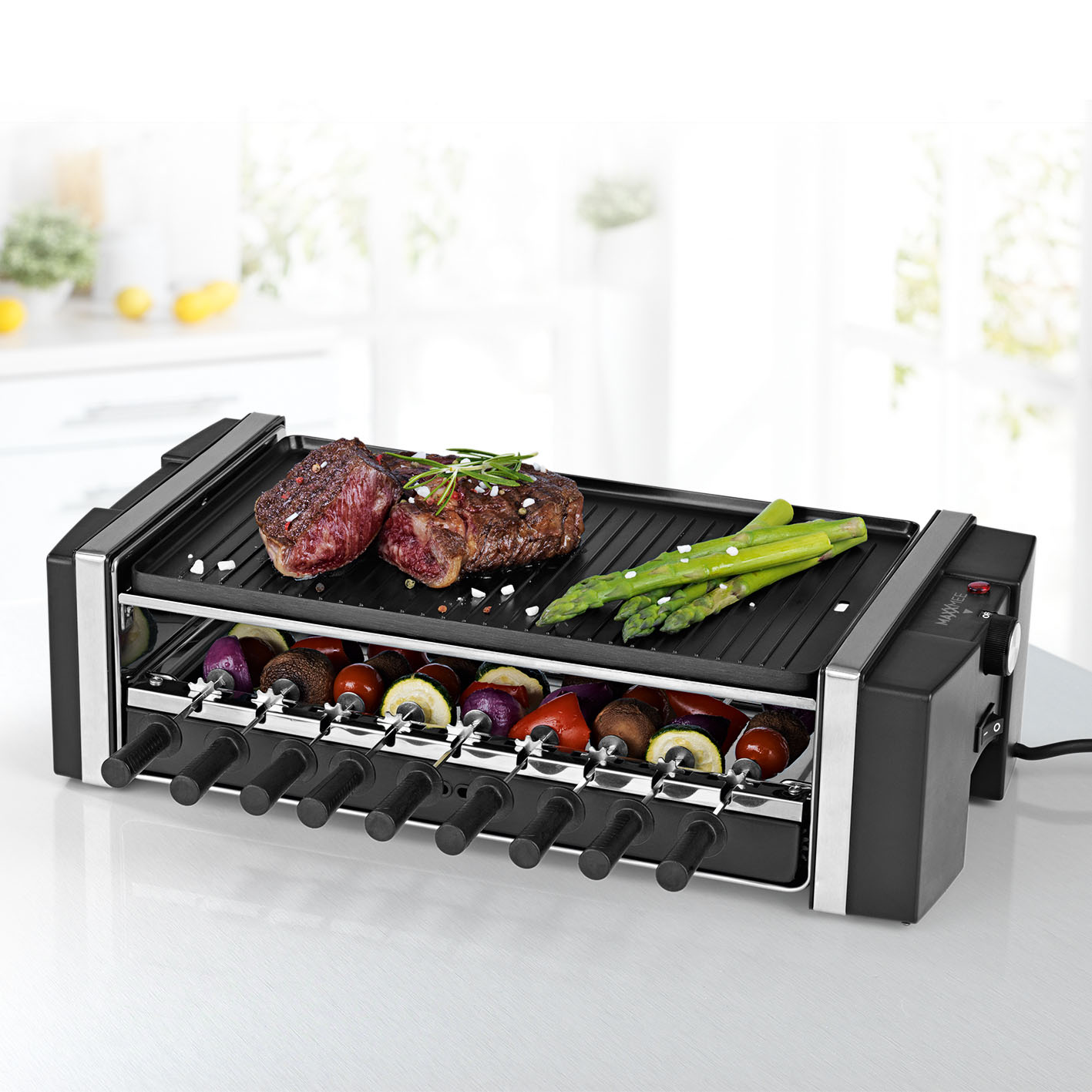 Raclette »Multi-Raclette-Grill 3in1«, 6 St. Raclettepfännchen, 1200 W