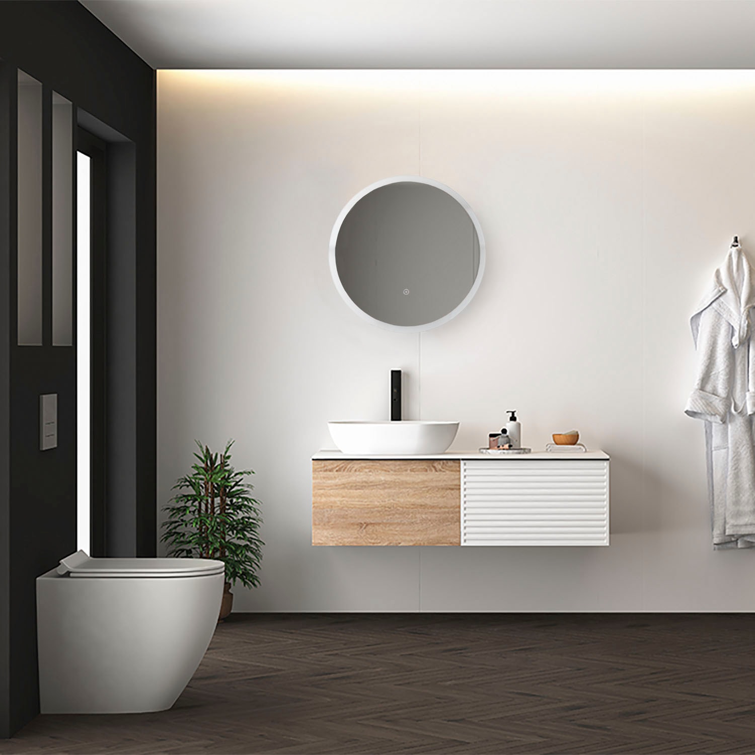 Paco Home Wandleuchte »DOROTHY«, Spiegel LED Backlight Rund 50cm Touch-Schalter  Wandspiegel Modern online kaufen | mit 3 Jahren XXL Garantie