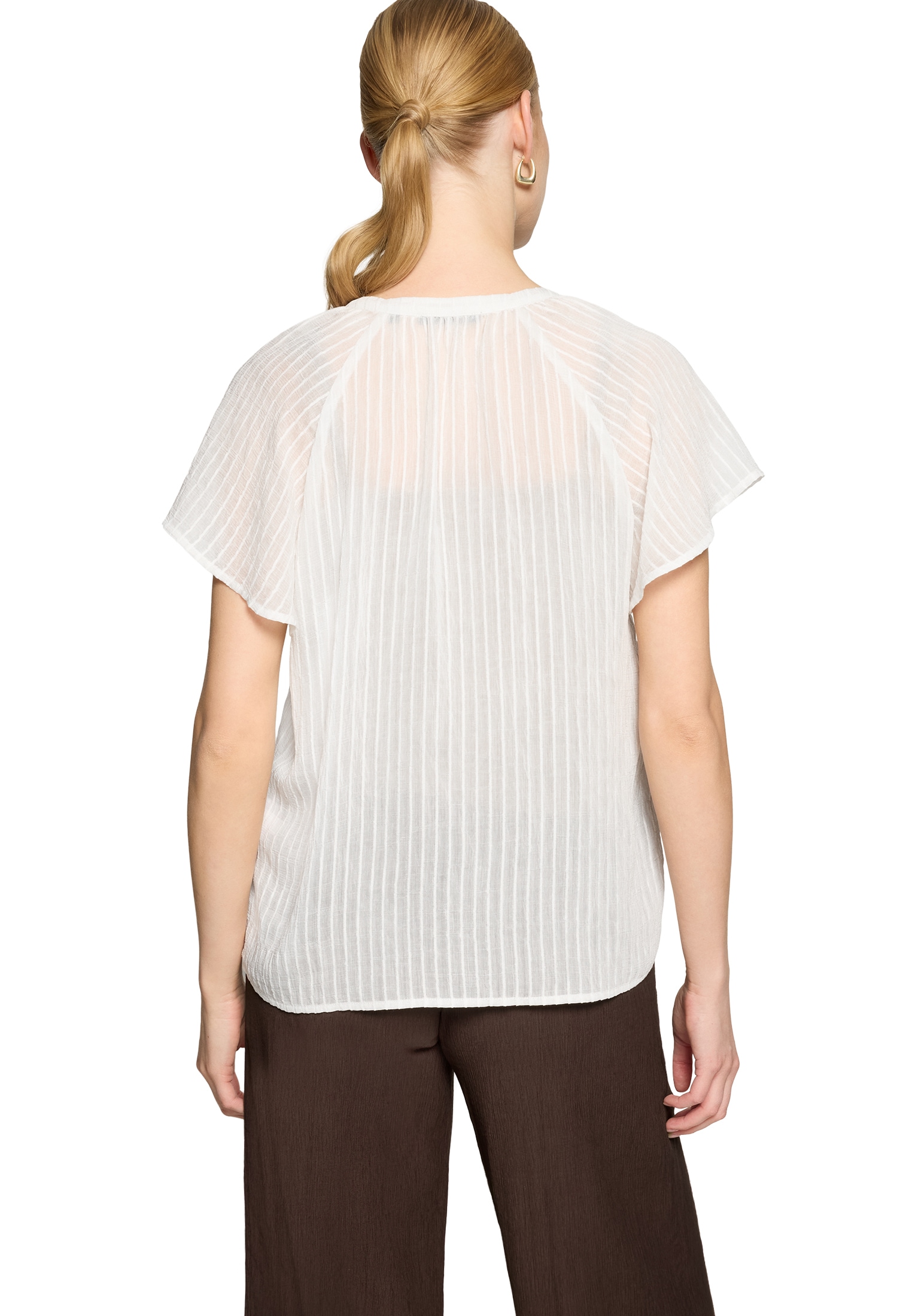 Zero Klassische Bluse »Bluse mit V-Ausschnitt«