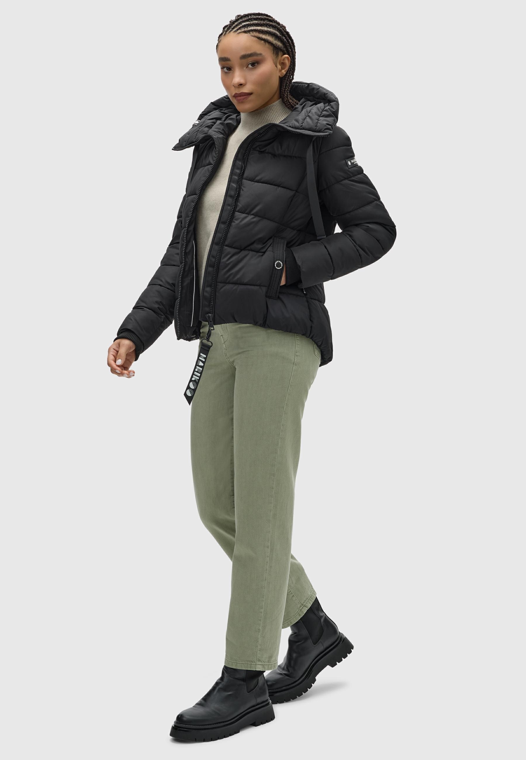 Marikoo Steppjacke »Steppjacke Amayaa-1« mit Kapuze Gesteppte Damen Jacke mit großer Kapuze