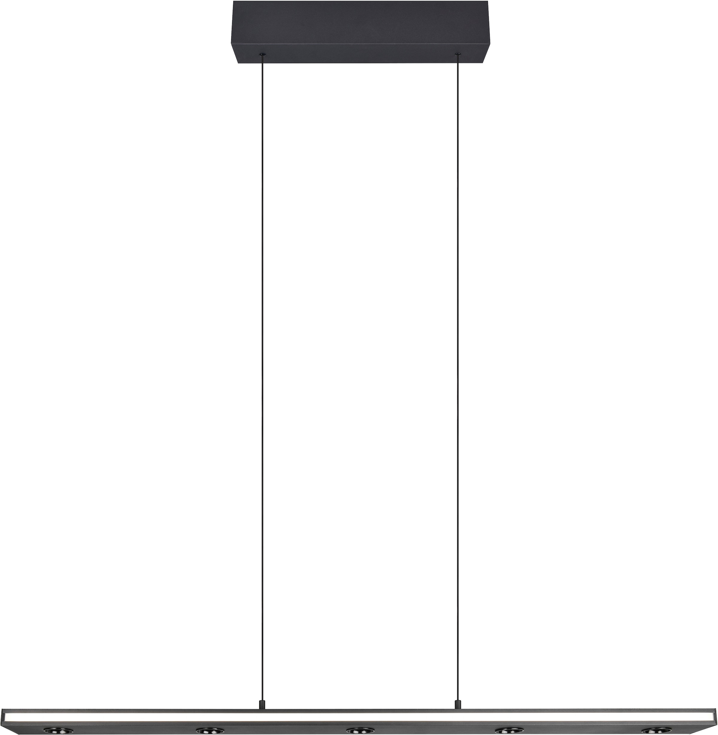 TRIO Leuchten LED Pendelleuchte »GRAHAM, Hängeleuchte höhenverstellbar, dimmbar, Memoryfunktion« LED-Board 1 Stk. Farbwechsler | warmweiß - kaltweiß up-and-down Licht Lichtfarbe einstellbar warm- bis kaltweiß 2300-4000K