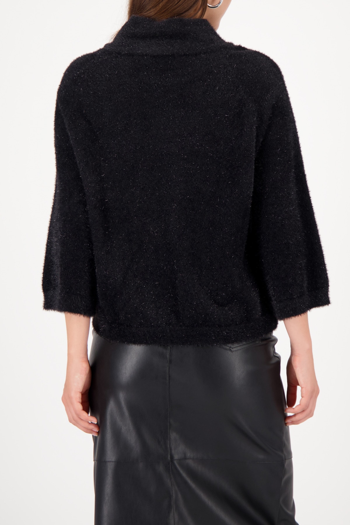 Monari Stehkragenpullover »Pullover Lurex« Regular fit mit Rundhalsausschnitt