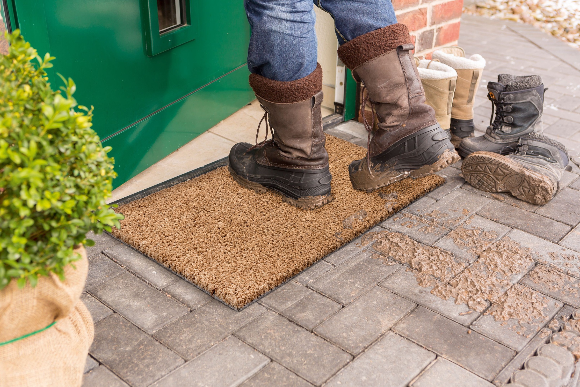 ASTRA Fußmatte »Kokosvelours« rechteckig 15 mm Höhe Kokos Türmatte, rutschfest, schmutzabweisend
