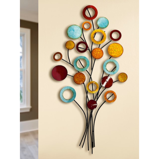 GILDE Wanddekoobjekt »Wandrelief Lebensbaum schlank«, Wanddeko, aus Metall,  dekorativ im Esszimmer & Wohnzimmer bequem bestellen