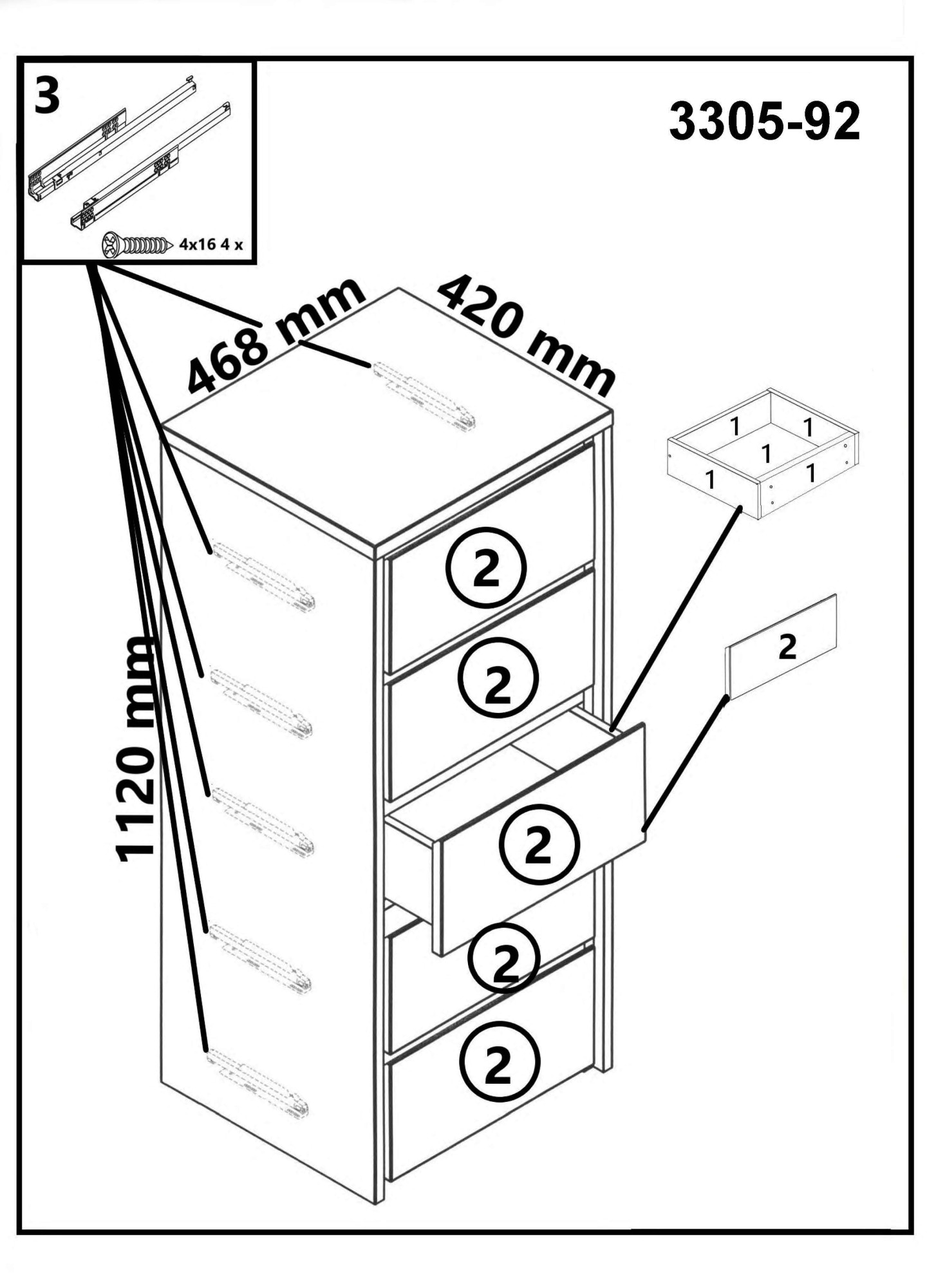Home affaire Schubkastenkommode »Zetra Hochkommode, 5 Schubladen/1 Tür mit Soft-Close-Function«, Fertig montiert, Eiche Massivholz, Breite 47 cm