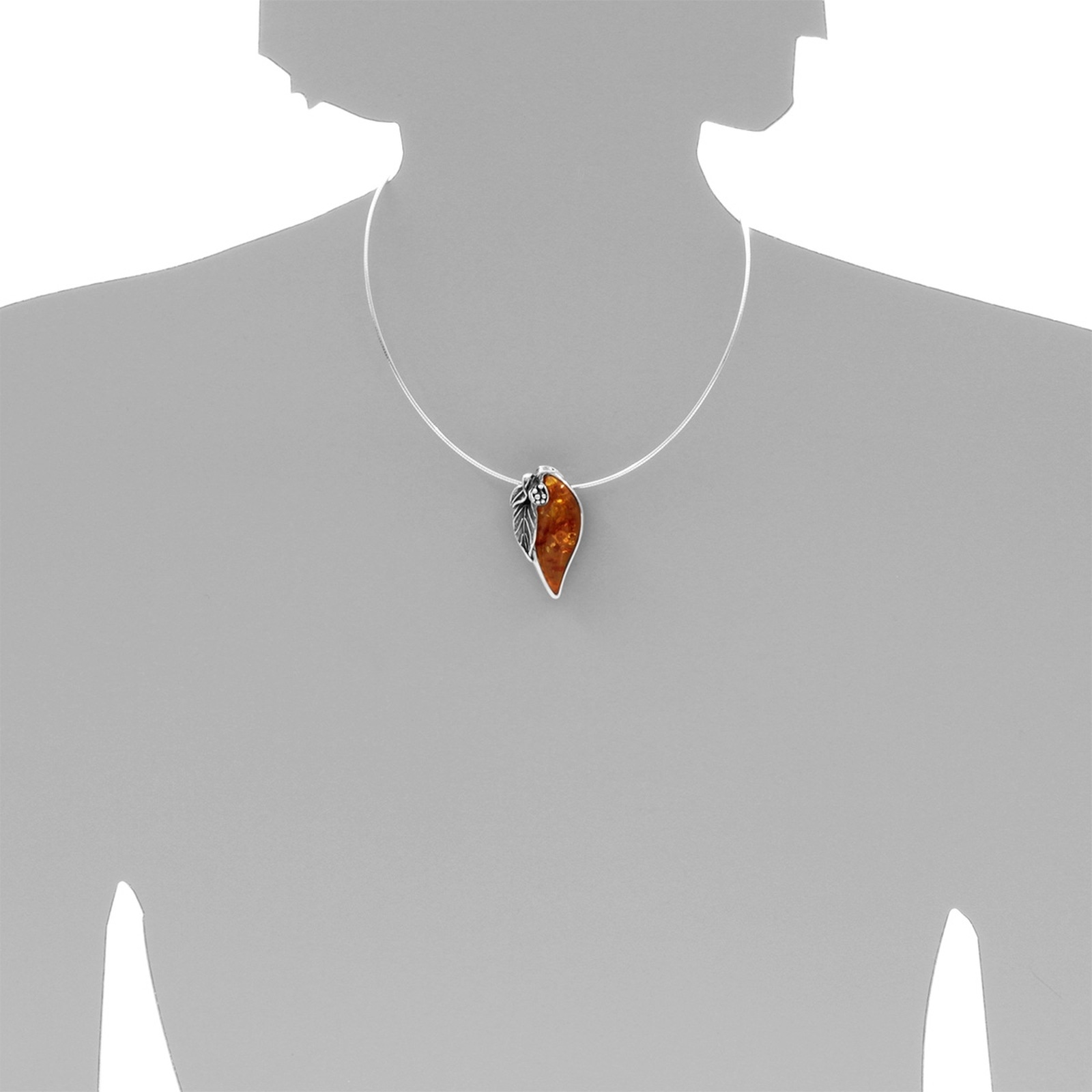 OSTSEE-SCHMUCK Kettenanhänger »- Gleiter-Jana 42 mm - Silber 925/000 - Bernstein«