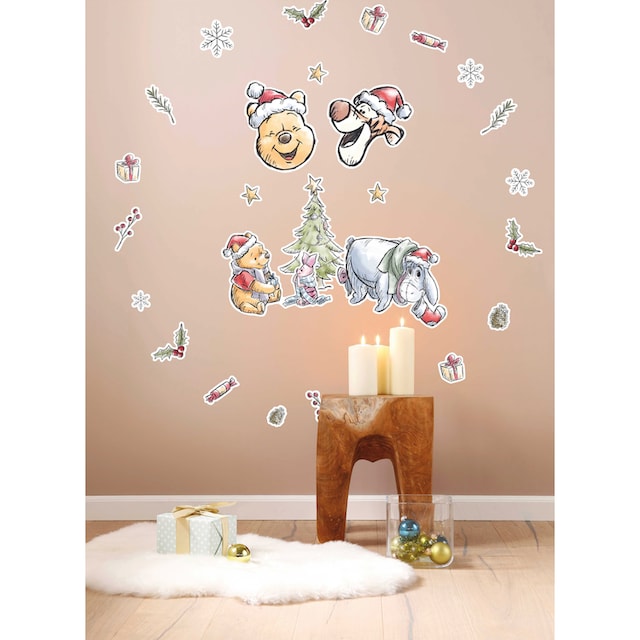 Komar Wandsticker »Winnie Pooh Christmas«, 50x70 cm (Breite x Höhe), selbstklebendes  Wandtattoo online kaufen | mit 3 Jahren XXL Garantie