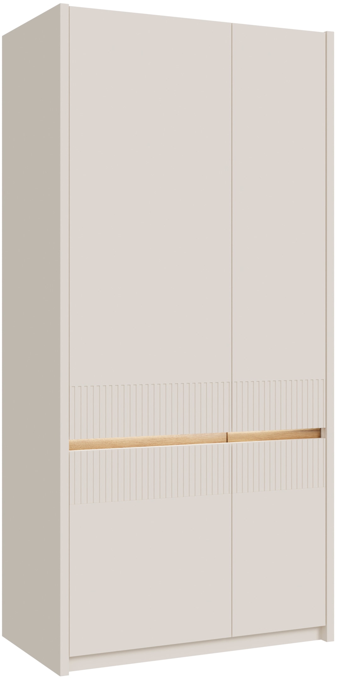 FORTE Garderobenschrank "Oak Squere, Schrank, Stauraum, Kleiderstange inklusive" B/H/T ca. 95,3x197,9x52 cm, B/H/T 95,3/197,9/52cm 2türig