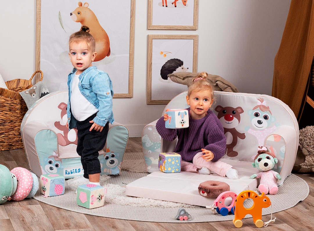 Knorrtoys® Sessel »Babies and the bear«, für Kinder; Made in Europe