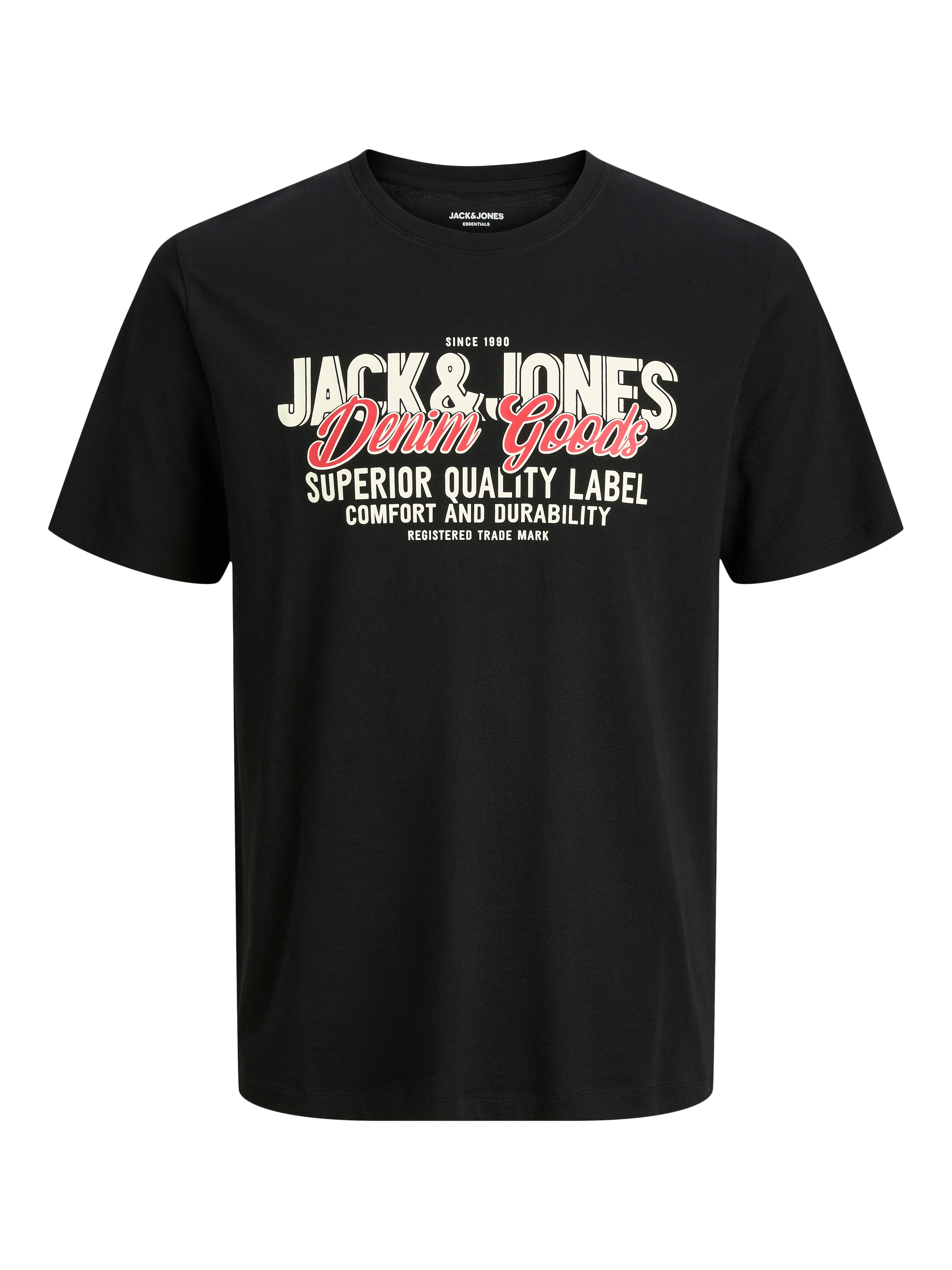 Jack & Jones Rundhalsshirt »JJELOGO TEE SS O-NECK 2 COL AW25 3PK MP«, (Packung, 3 tlg.)