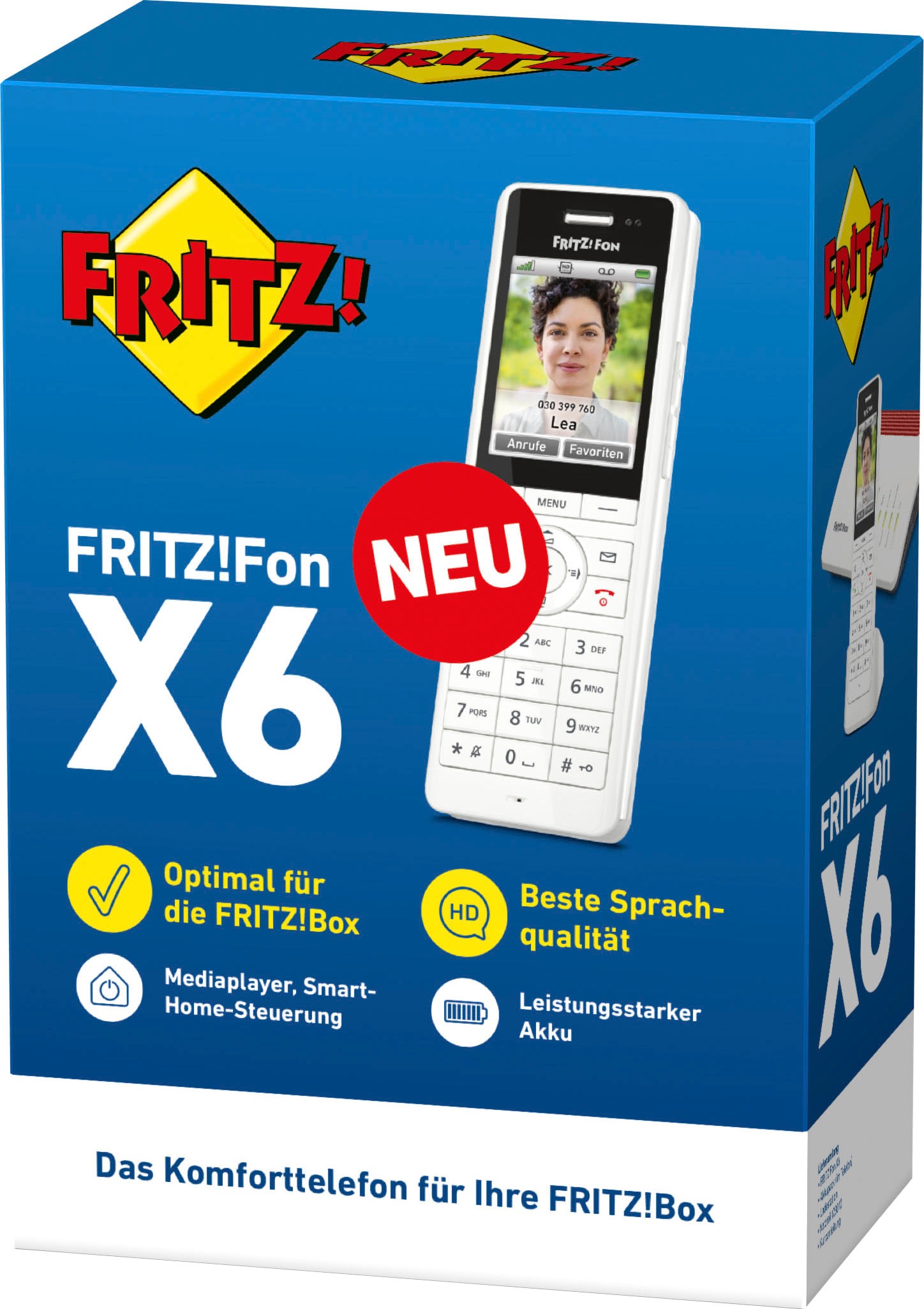 AVM DECT-Telefon »FRITZ!Fon X6«, (Mobilteile: 1)