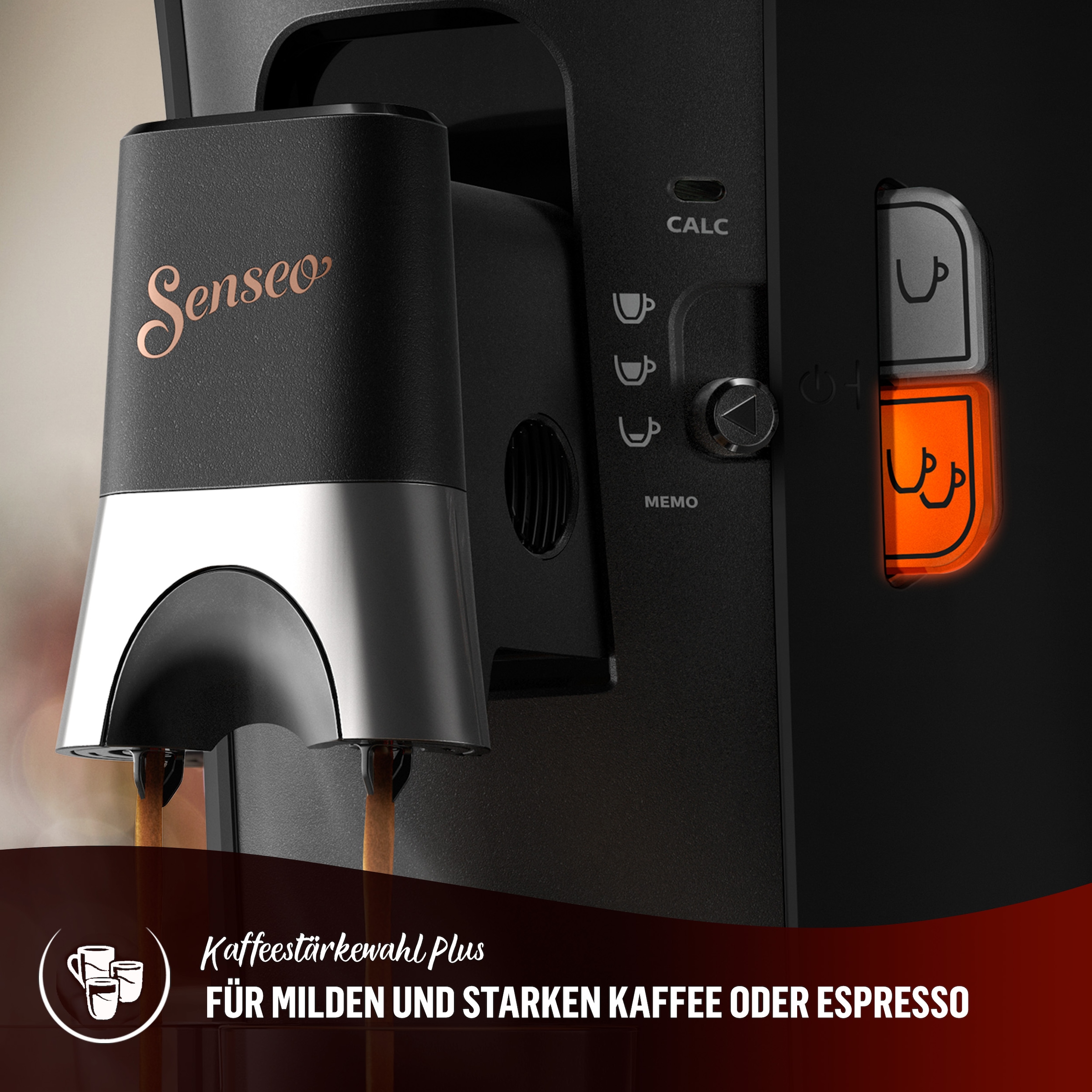 Philips Senseo Kaffeepadmaschine »Select CSA240/90, mit drei Kaffee-Einstellungen«, aus 21% rec. Plastik, Memo-Funktion, inkl. Gratis-Zugabe, Wert 14€ UVP