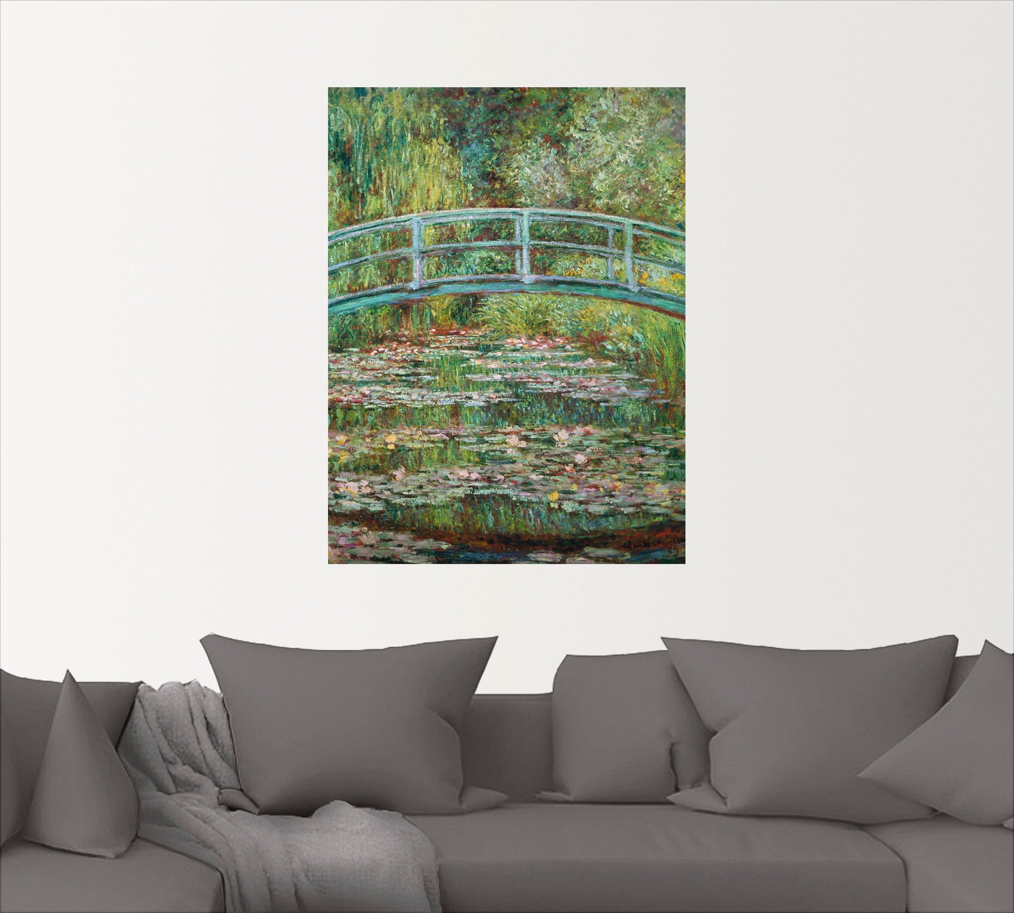 Artland Wandbild »Japanische Brücke. 1899.«, Gewässer, (1 St.), als Leinwandbild, Wandaufkleber in verschied. Größen