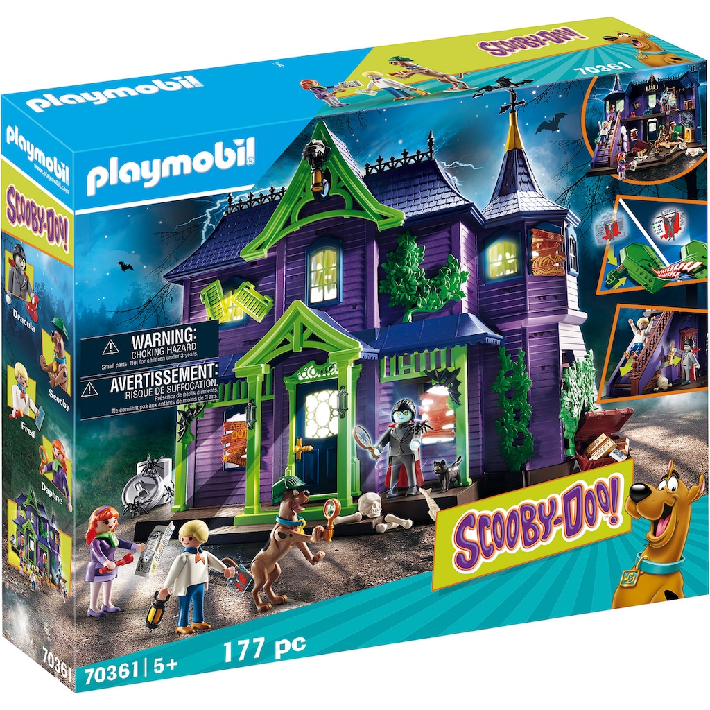 Playmobil® Konstruktions-Spielset »Abenteuer im Geisterhaus (70361), SCOOBY-DOO!«, (177 St.)