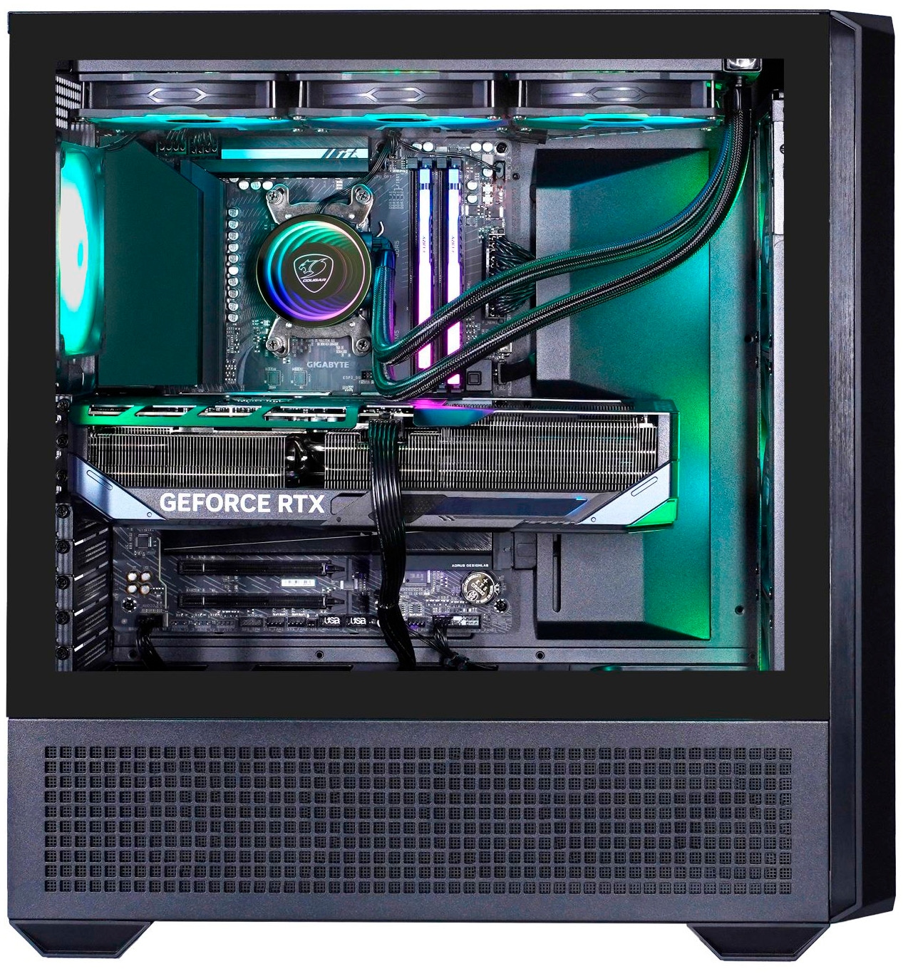 Cougar Gaming-PC-Komplettsystem »MegaDeal MX600 BK 2844 AMD Ryzen 5 7500F 32GB DDR5 1TB SSD RTX 5060Ti« 34 ″ AMD Ryzen 5 GeForce RTX? 5060 Ti 32 GB RAM 1.000 GB SSD Windows 11, DDR5 RAM + MSI MAG 342CQR E2 Curved Monitor 86cm (34")