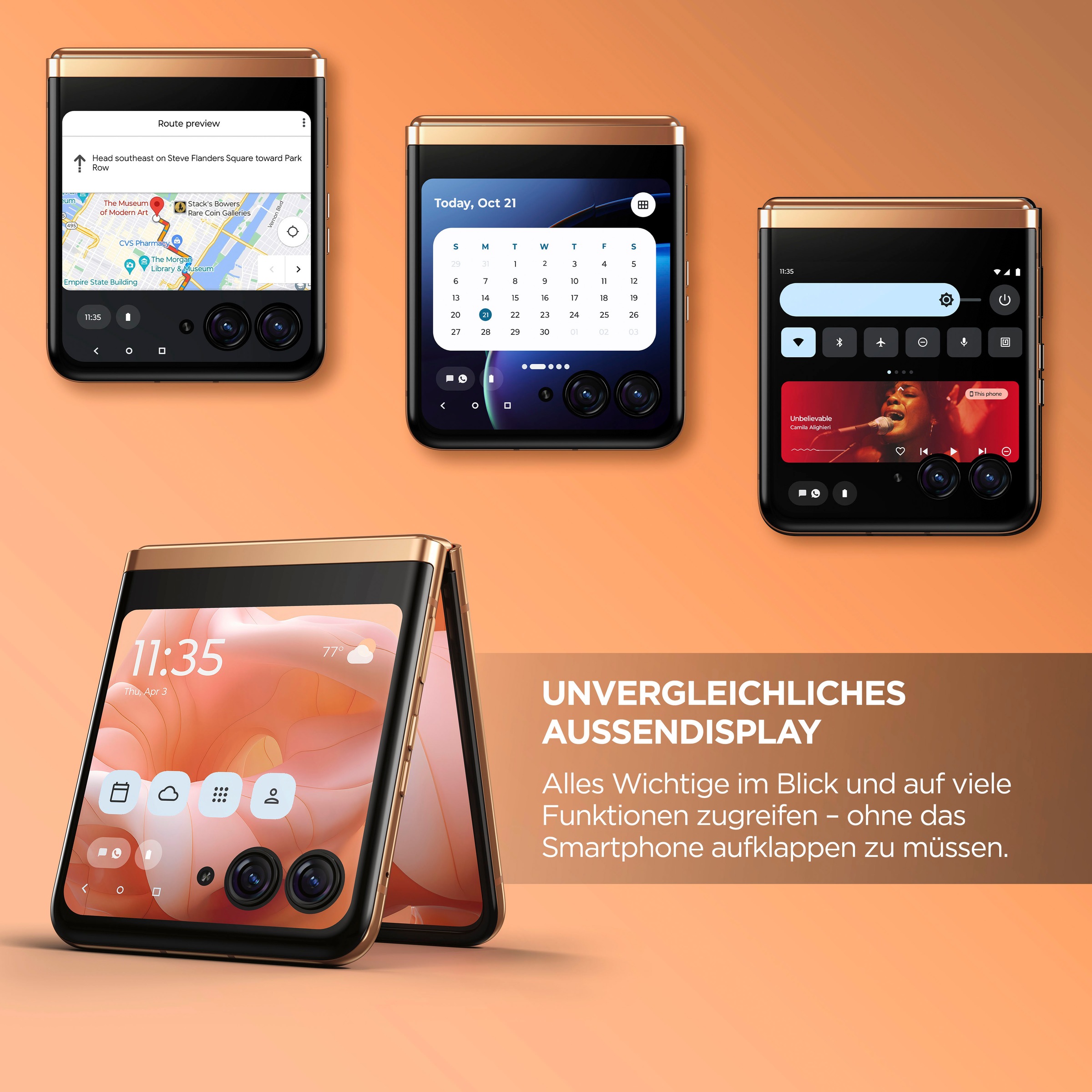 Motorola Smartphone »Motorola razr40 ultra«, Peach Fuzz
