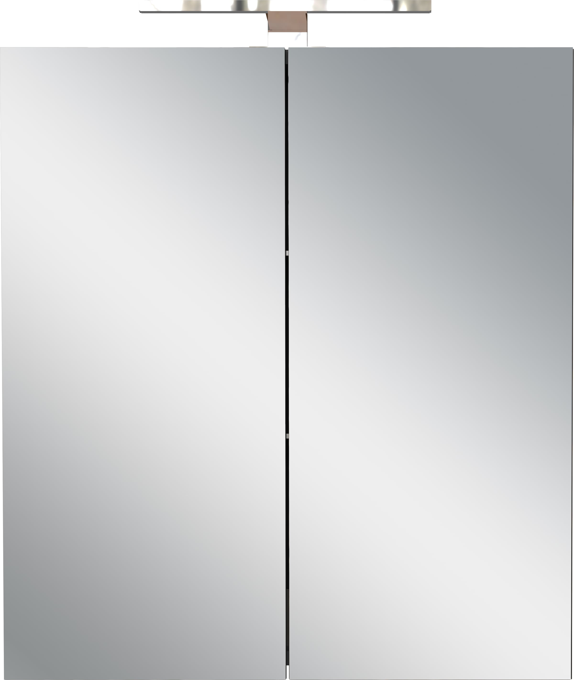 GERMANIA Spiegelschrank »GW-Arcena«, (1 St.), inkl. LED-Beleuchtung & Steckdosenbox, Glaseinlegeböden, Breite 60 cm
