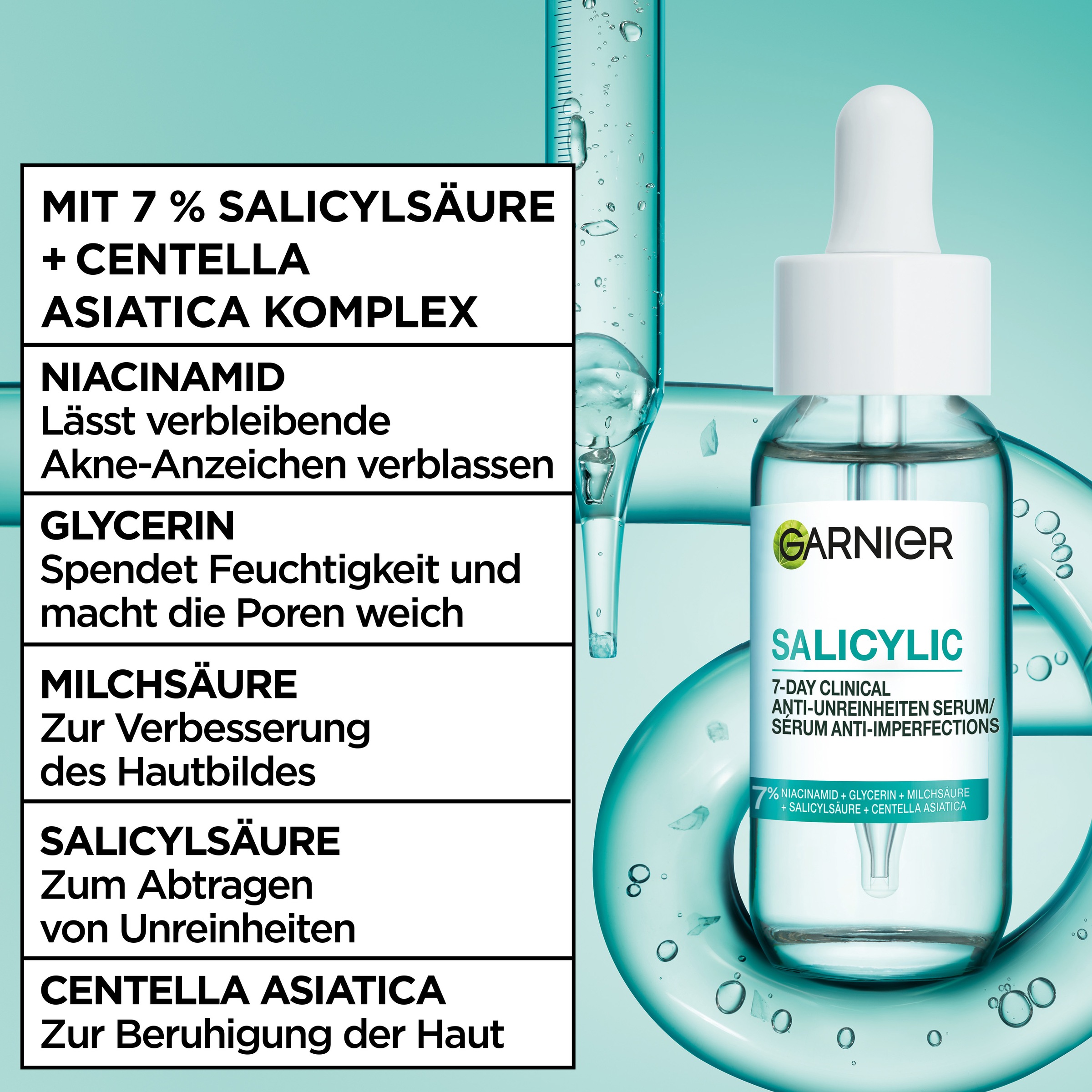 GARNIER Gesichtsreinigungsgel »Garnier Hautklar Salicylic 7-Day Clinical Anti-Unreinheiten Serum«