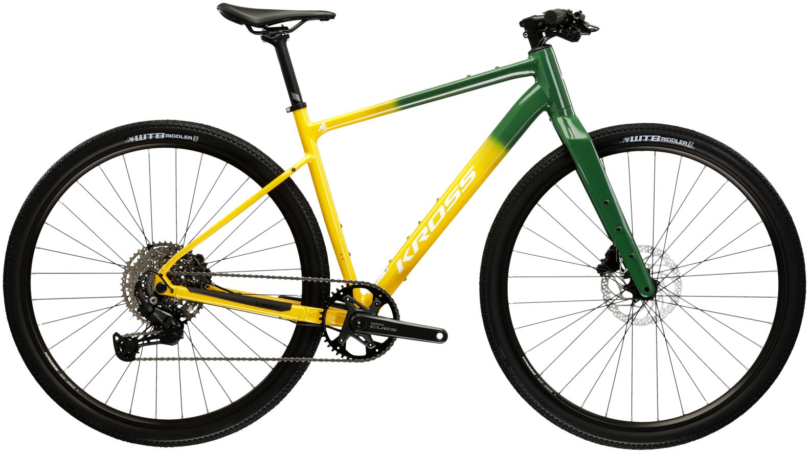 Kross Gravelbike »Gravelbike Esker Flatbar grün 10 Gänge« 10 Gang Shimano CUES U6000 Schaltwerk Kettenschaltung