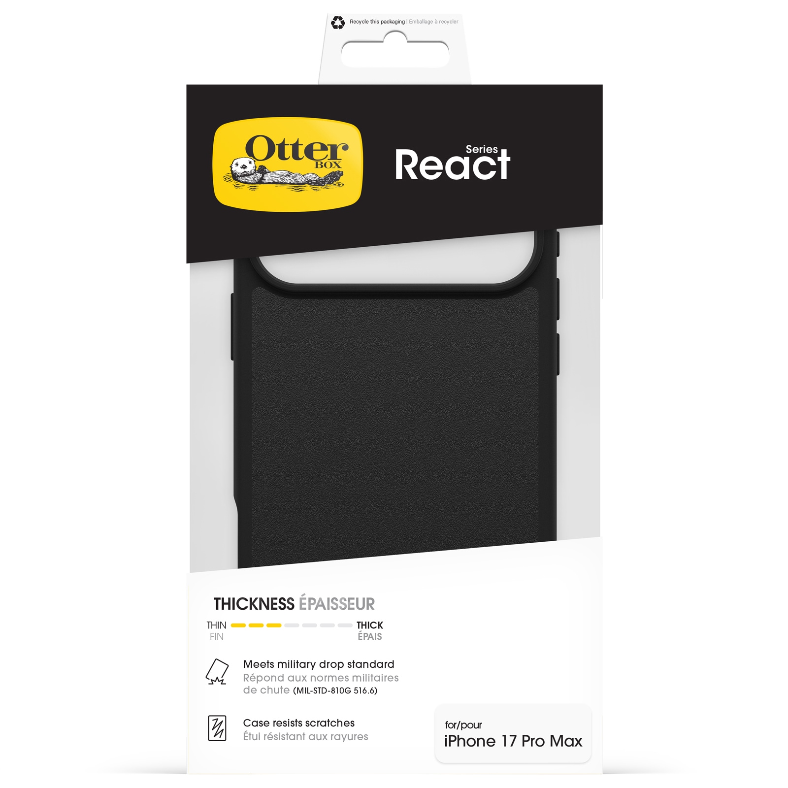 Otterbox Handyhülle »React Series für Apple iPhone 17 Pro Max« Apple iPhone 17 Pro Max Backcover, Schutzhülle, Handyschutzhülle, Case, Schutzcase, stoßfest