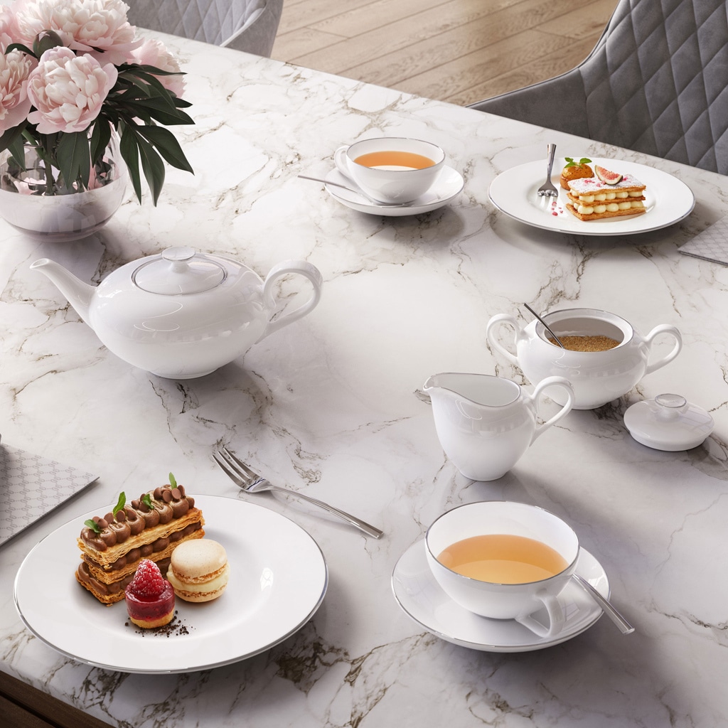 Villeroy & Boch Zuckerstreuer »Zuckerdose Anmut Platinum No.1 290 ml weiß«