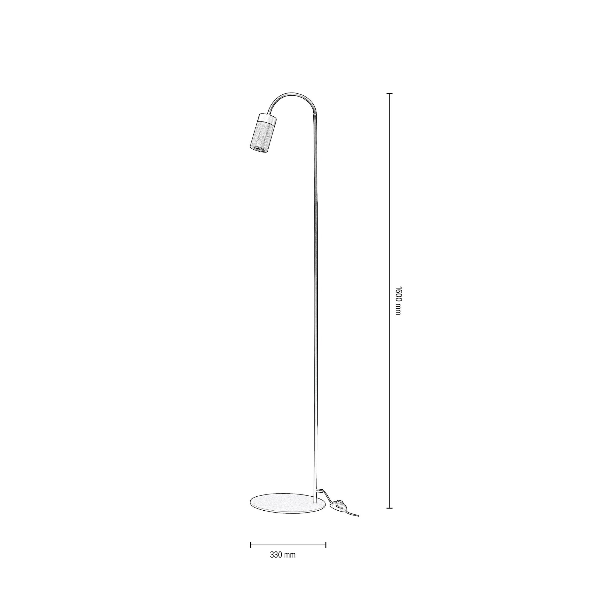 inkl., BRITOP Garantie Eichenholz und online Metall 1 mit »ANNICK«, LIGHTING Jahren 3 LED-Leuchtmittel Stehlampe Flexibeler Arm, kaufen flammig-flammig, | edles XXL