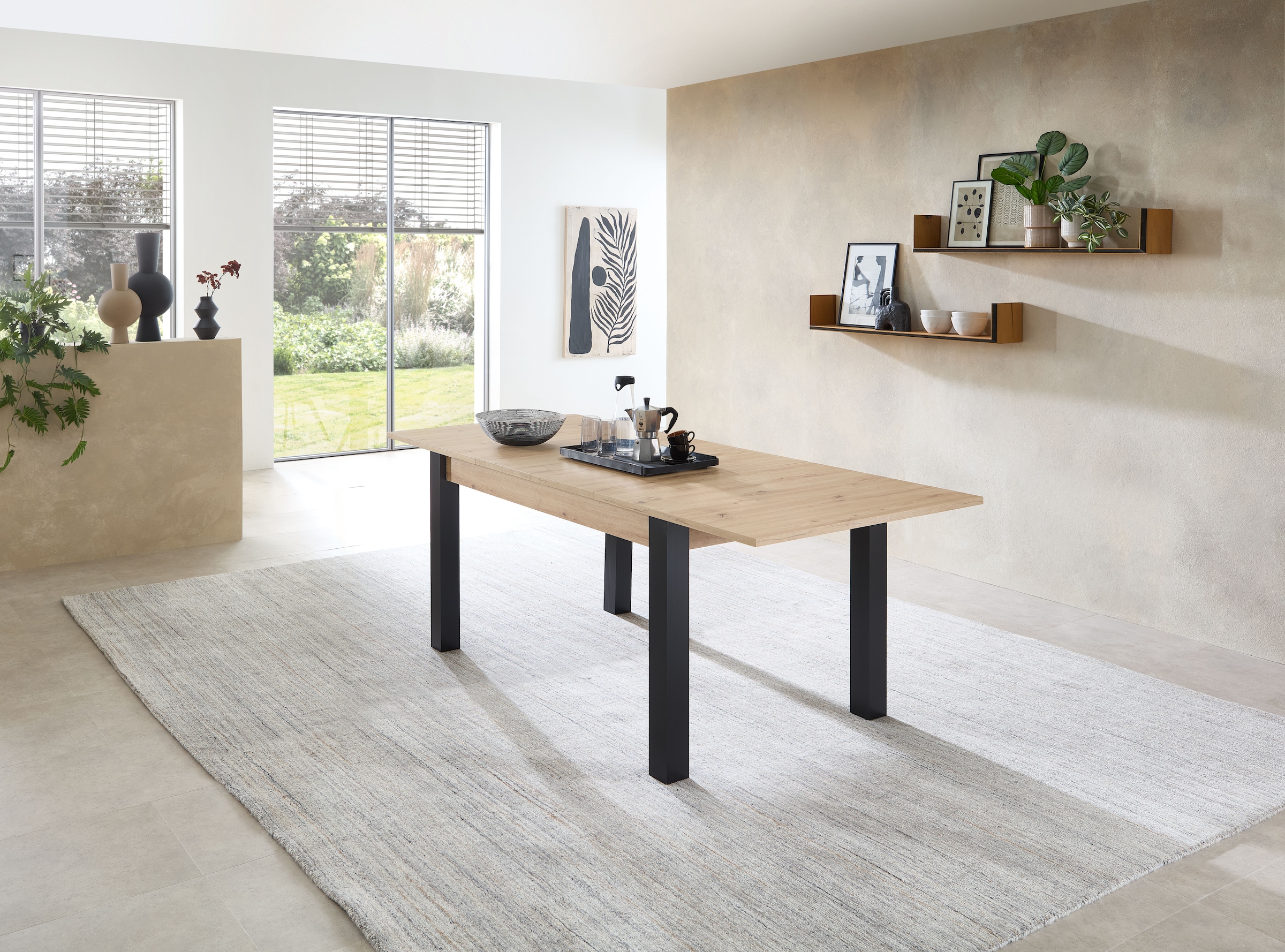 HBZ Esstisch »LUCAS, TOPSELLER!«, (Ausziehbar), 140-210 cm ausziehbar, Tisch in Eiche Artisan Dekor
