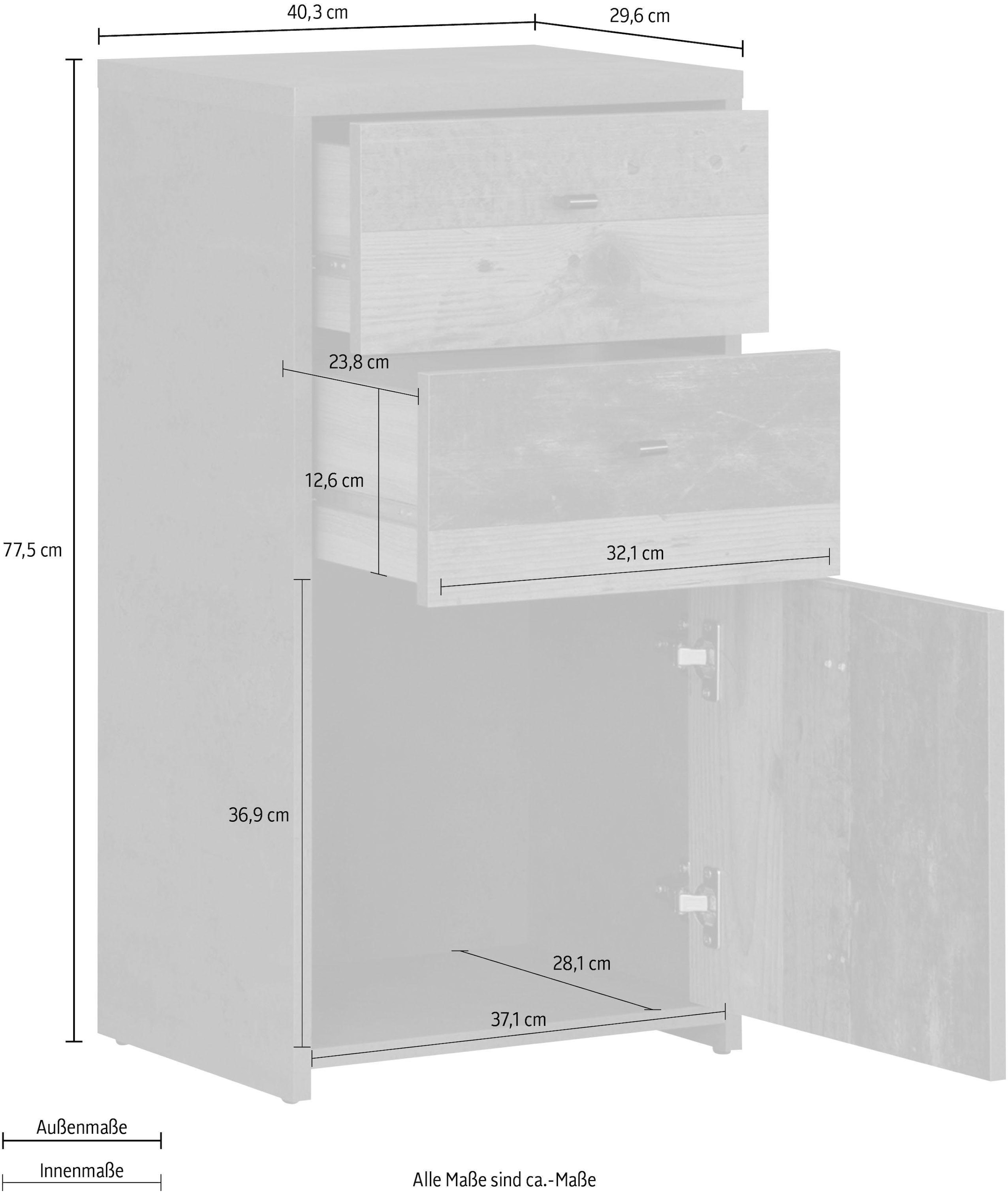 FORTE Kommode »CHEST«, Breite ca. 40 cm