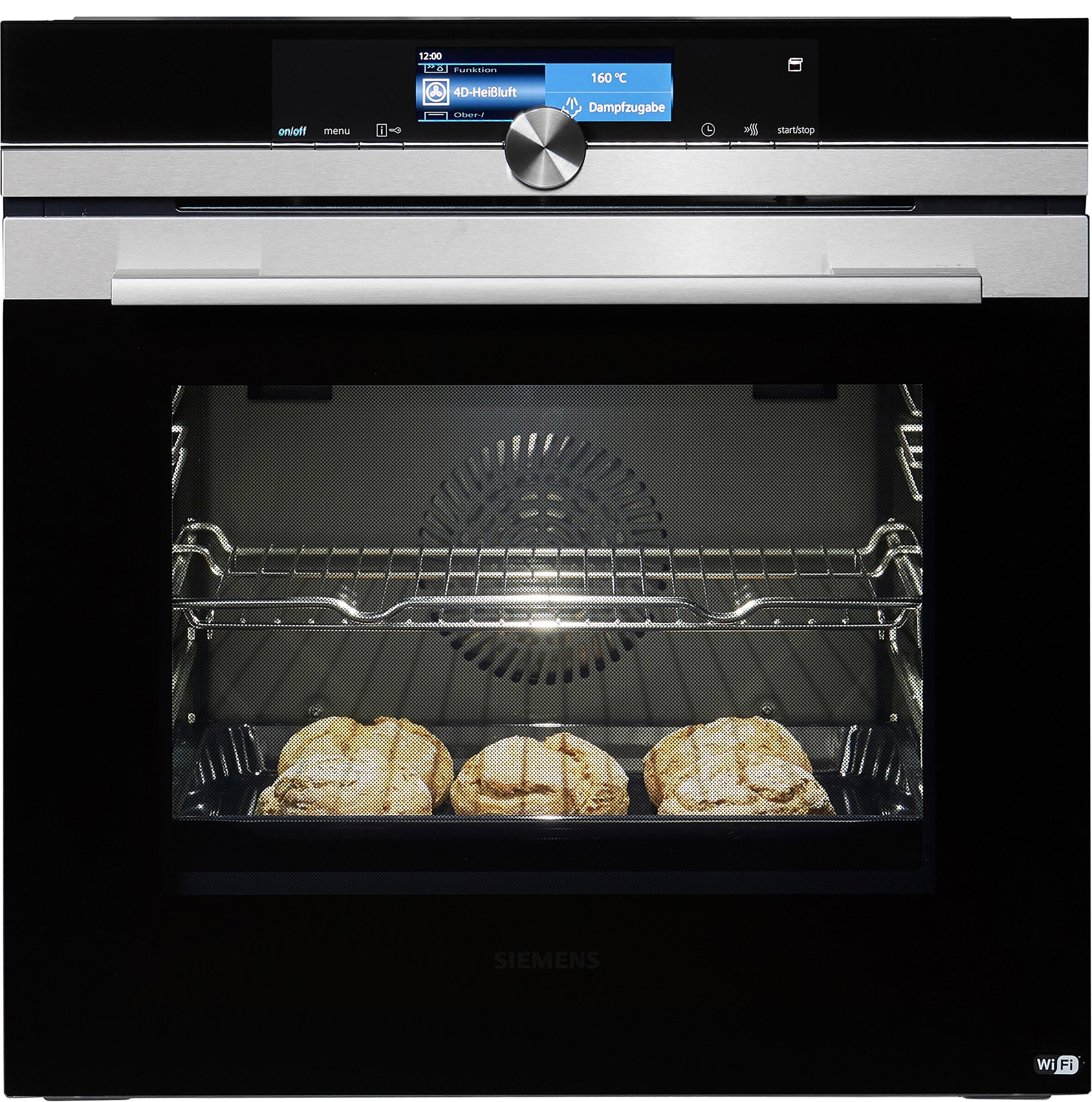 SIEMENS Dampfbackofen iQ700 »HS658GXS7«, mit 3-fach-Teleskopauszug, ecoClean Plus