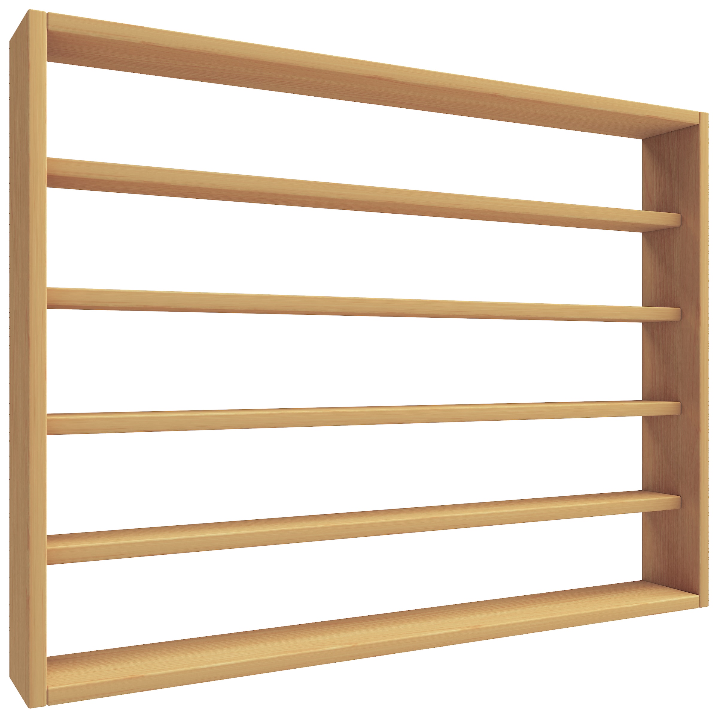 VCM Hängeschrank »VCM Holz Küchenregal hängend | Maße ca. H. 60 x B. 80 x T. 10 cm | Hängeregal mit fünf Fächern | Wandregal | Gewürzregal | Küchenmöbel - Esaldi L«, (1 St.)