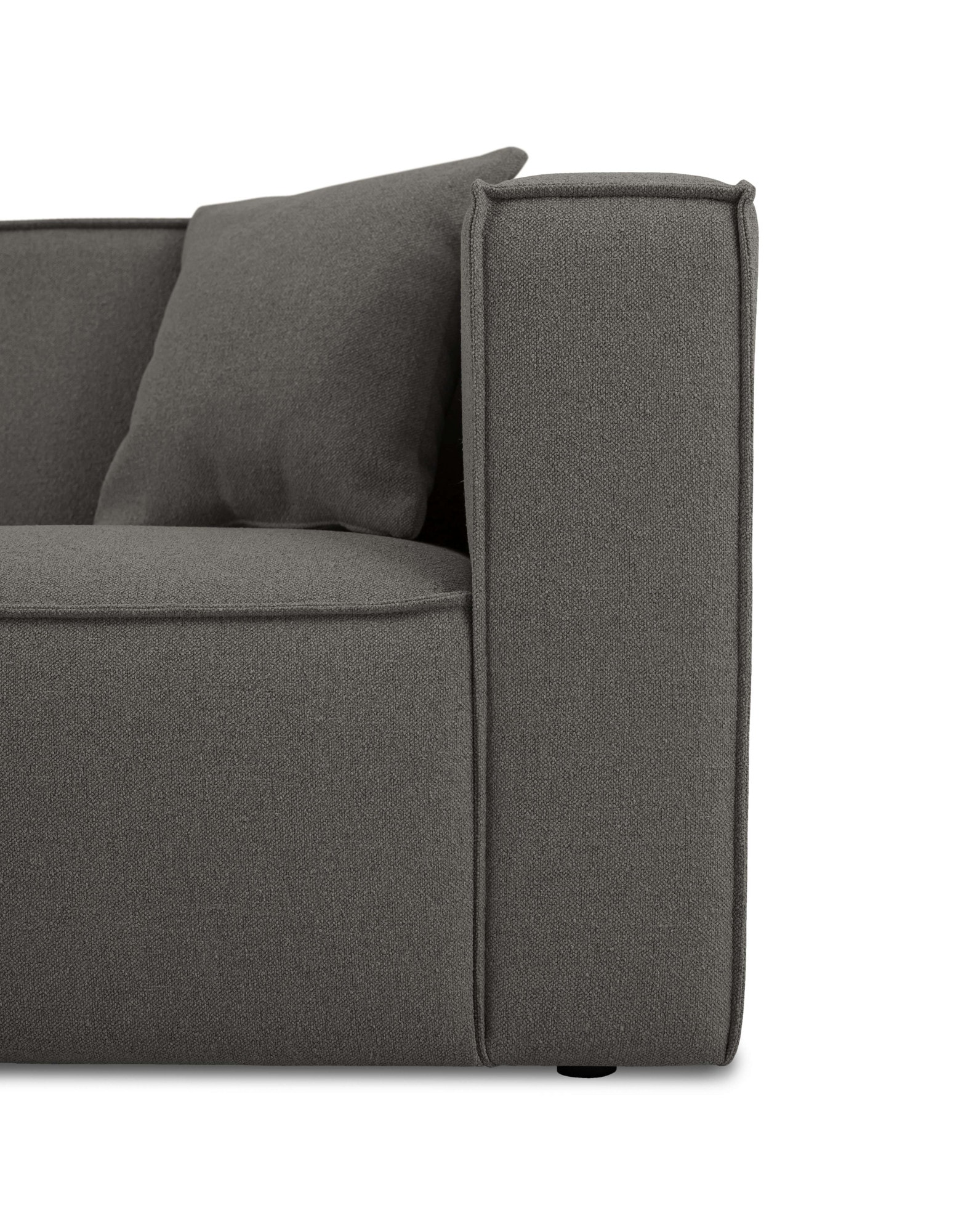 OTTO home Ecksofa »Tammie«, Breite 222 cm, Webstoff fein, bodentief, mit Wellenunterfederung