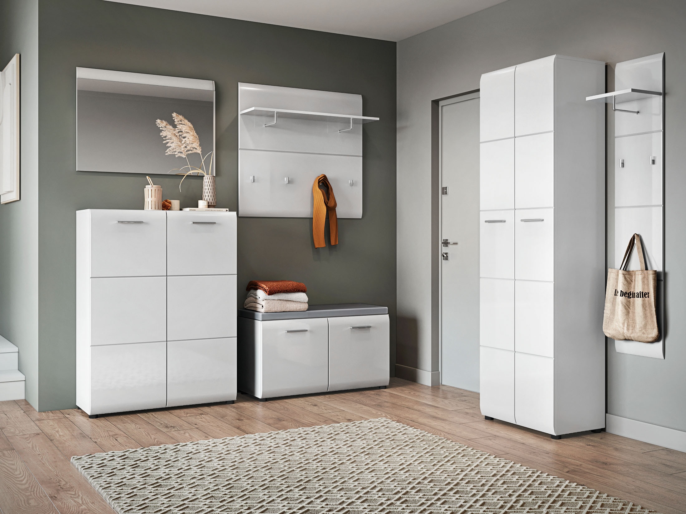 LIVING CHARM Sitzbank »Merano«, Breite 96 cm, mit Sitzkissen