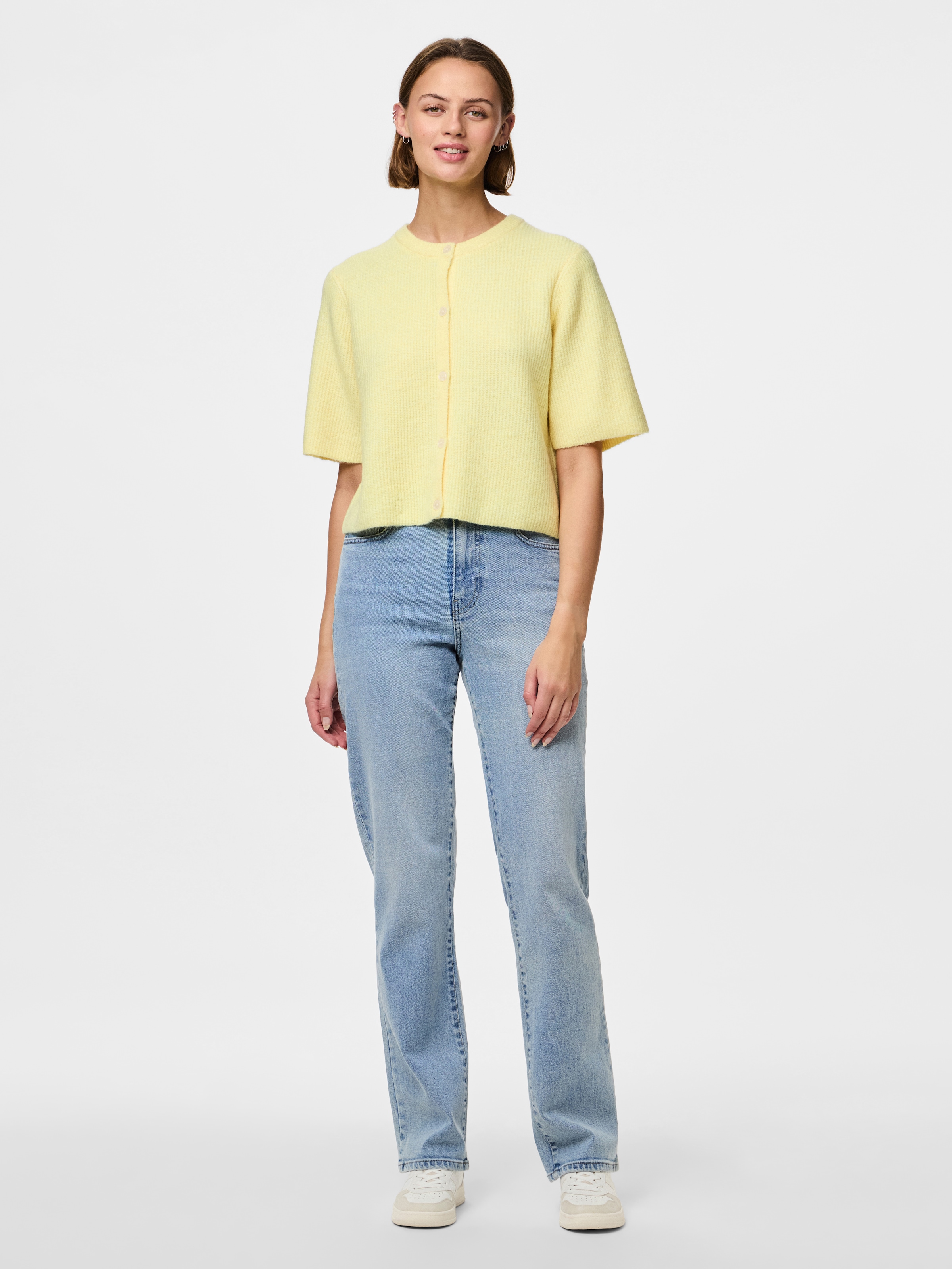 pieces Strickjacke »PCSILLY SS O-NECK KNIT CARDIGAN NOOS BC«