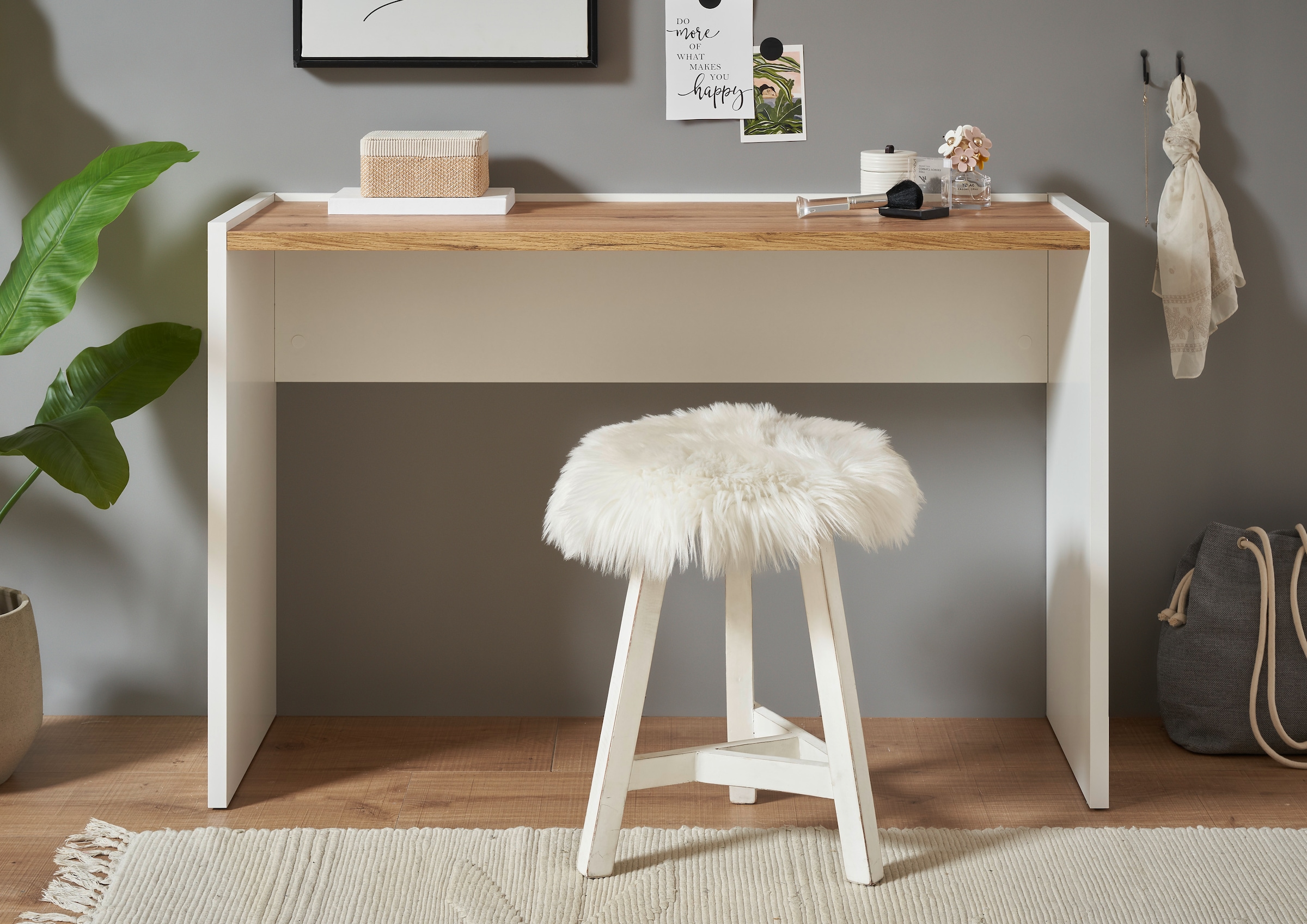 Home affaire Konsole »CiTY/GiRON, Konsolentisch, Schminktisch, Schreibtisch, Beistelltisch« in zwei Farben erhältlich, abgesenkte Tischplatte