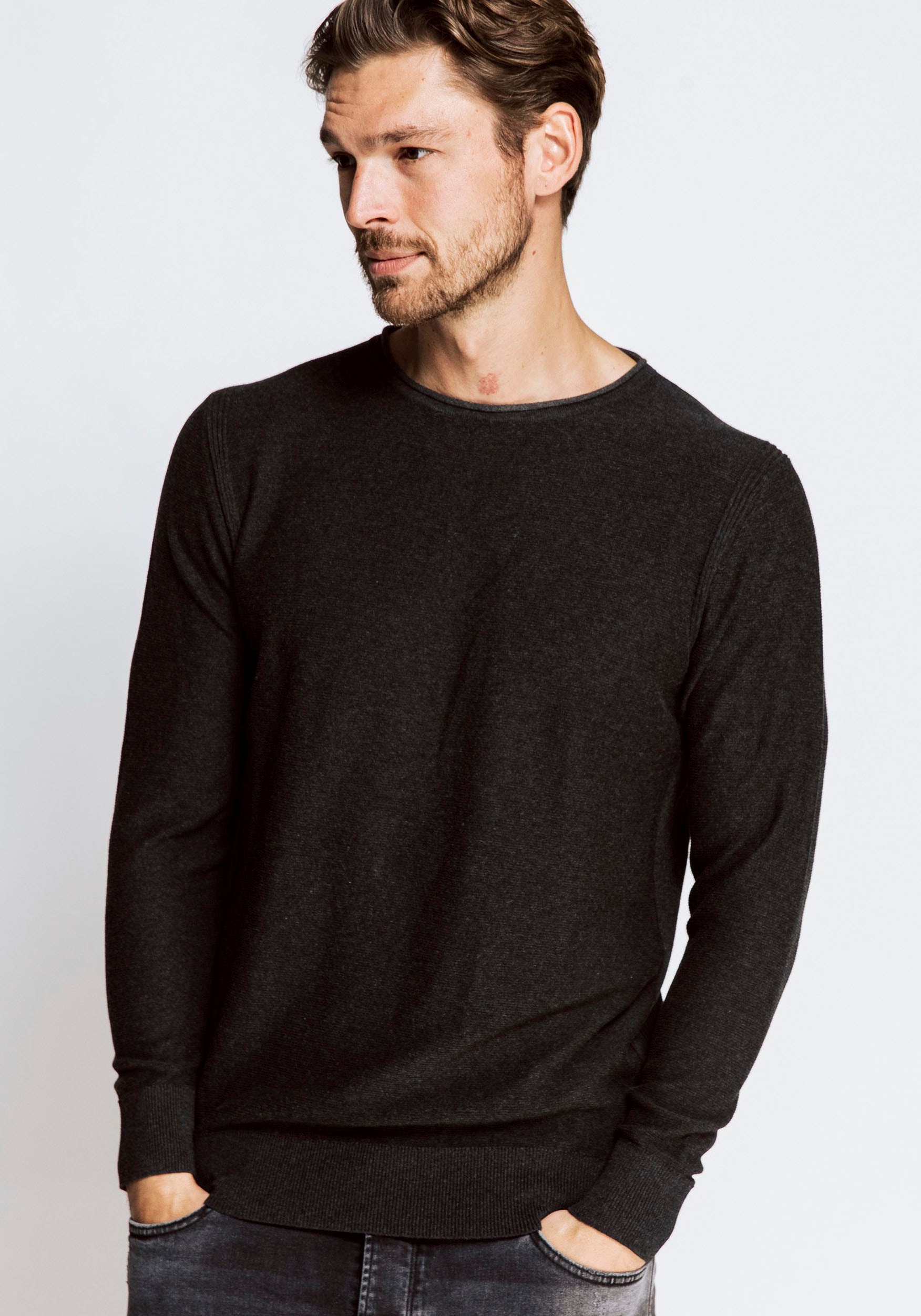 Longsweatshirt »MATTEO«, mit Rundhalsausschnitt