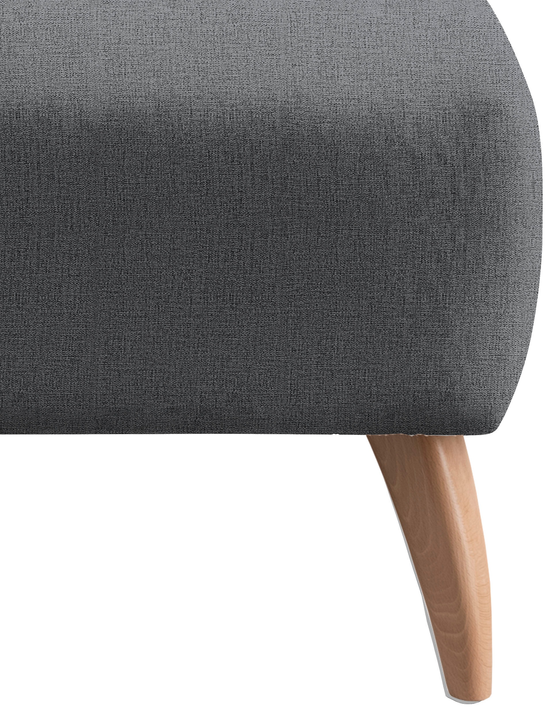 INOSIGN Polsterhocker »Colori«, Holzfußfarbe wählbar, verschiedene Stoffe, hochwertige Stoffqualität