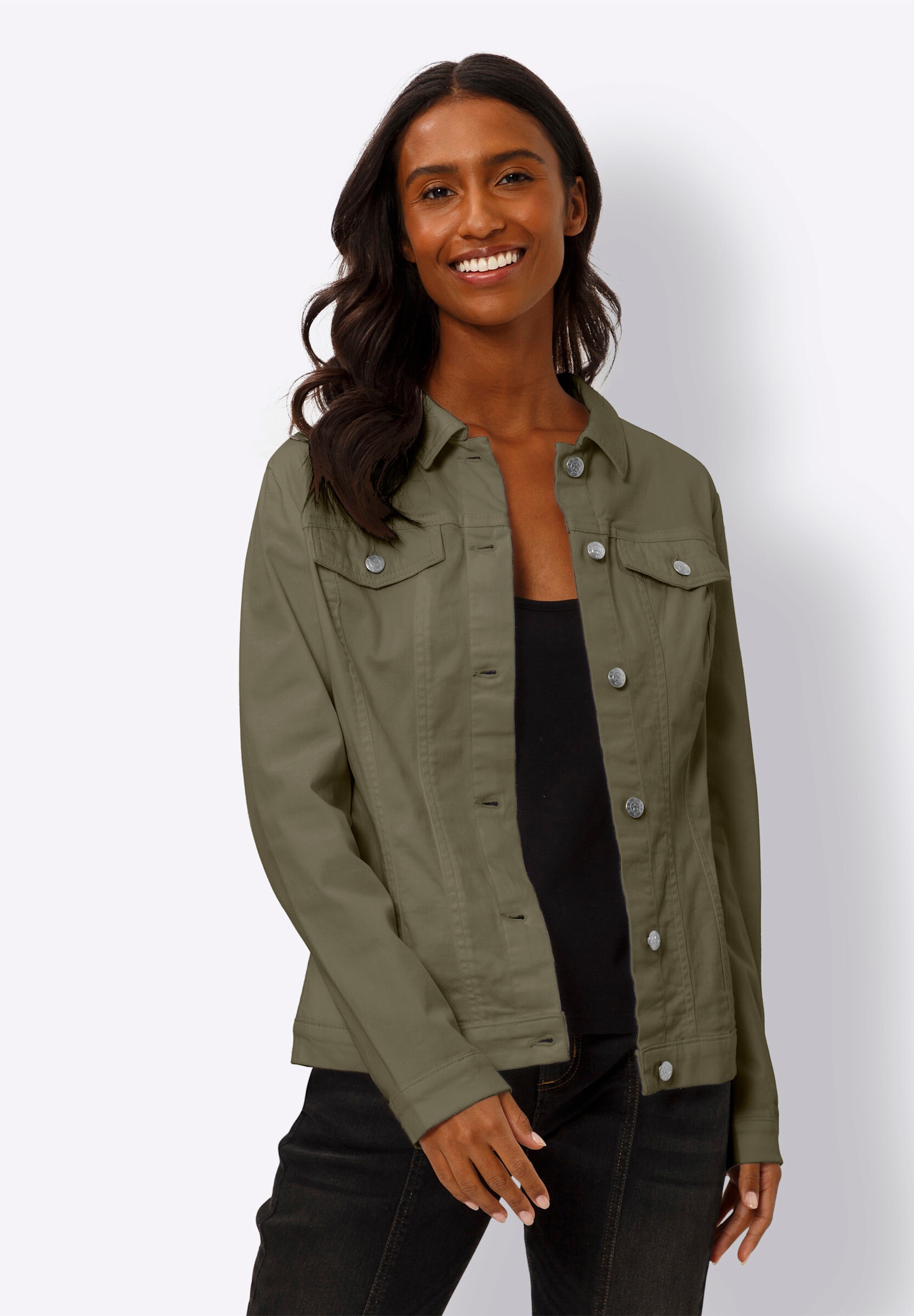 heine Jeansjacke »Jacke Jacke mit Hemdkragen« keine Angabe