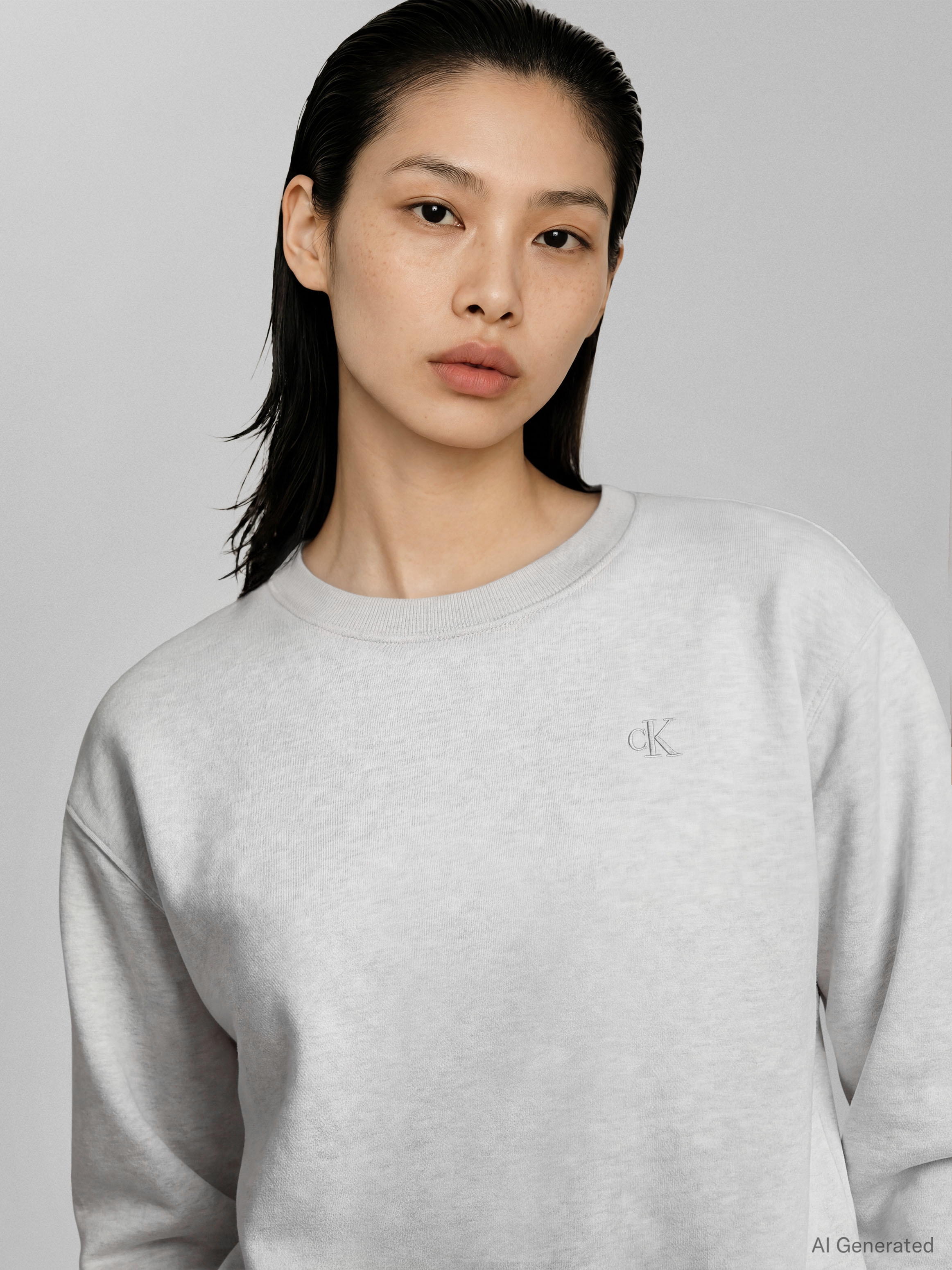 Calvin Klein Jeans Sweatshirt »RELAXED MONOGRAM FRENCH TERRY«, Relaxed fit mit Rundhalsausschnitt
