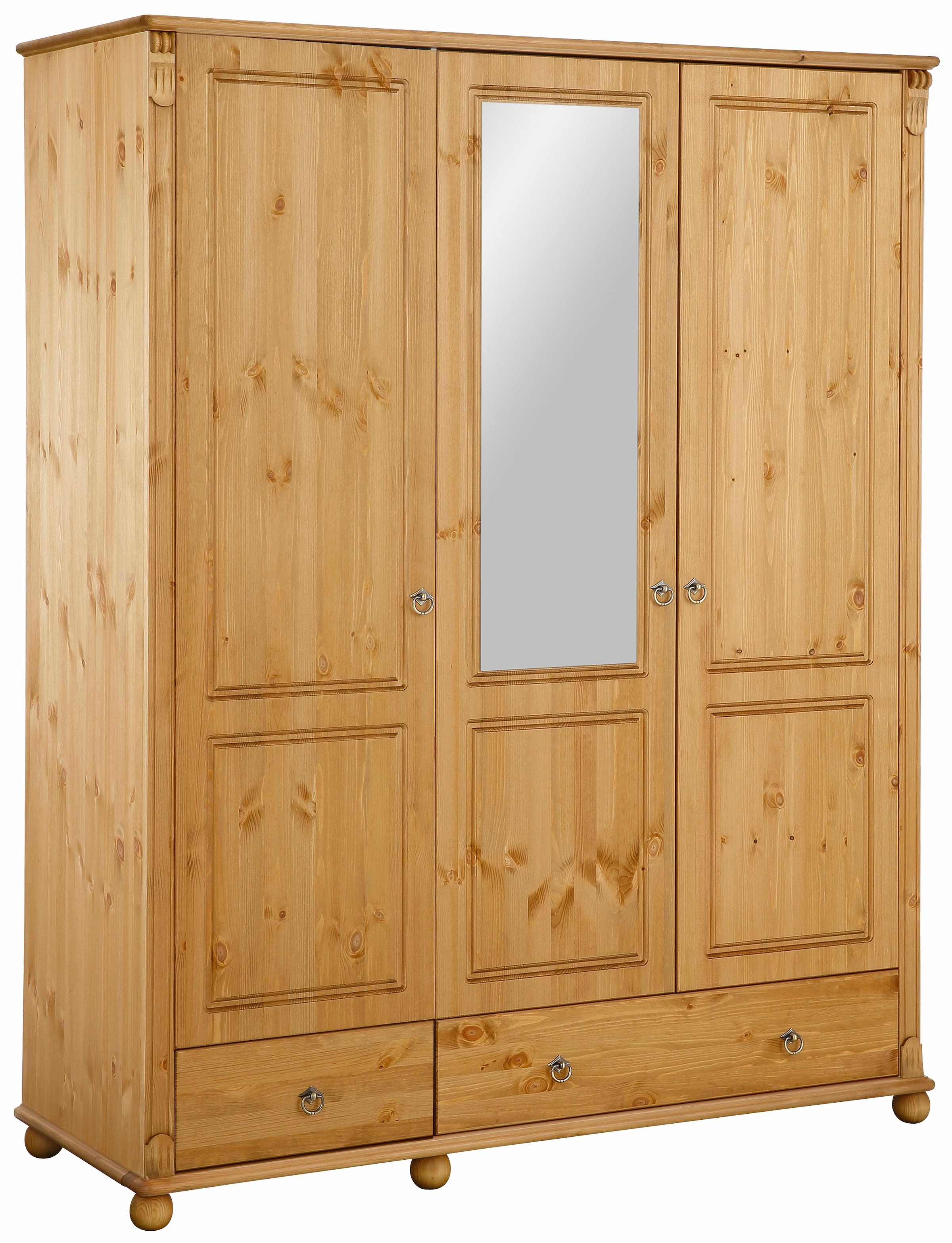 Home affaire Kleiderschrank »Tessin«, Breite 152 cm, Kiefer massiv, mit  Spiegel bequem kaufen | Mehrzweckschränke