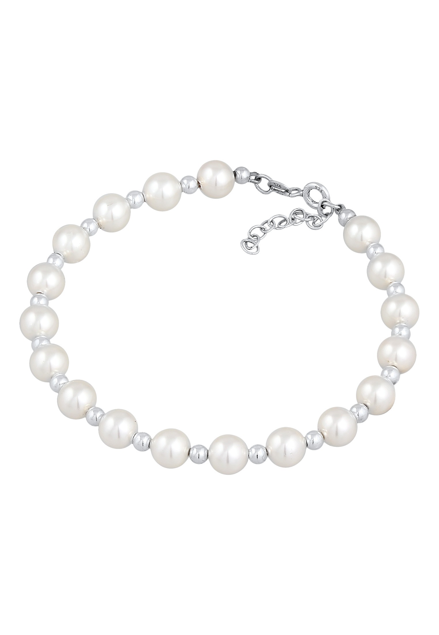 Nenalina Armkette »Armband Synthetische Perlen Klassisch Rund 925 Silber«