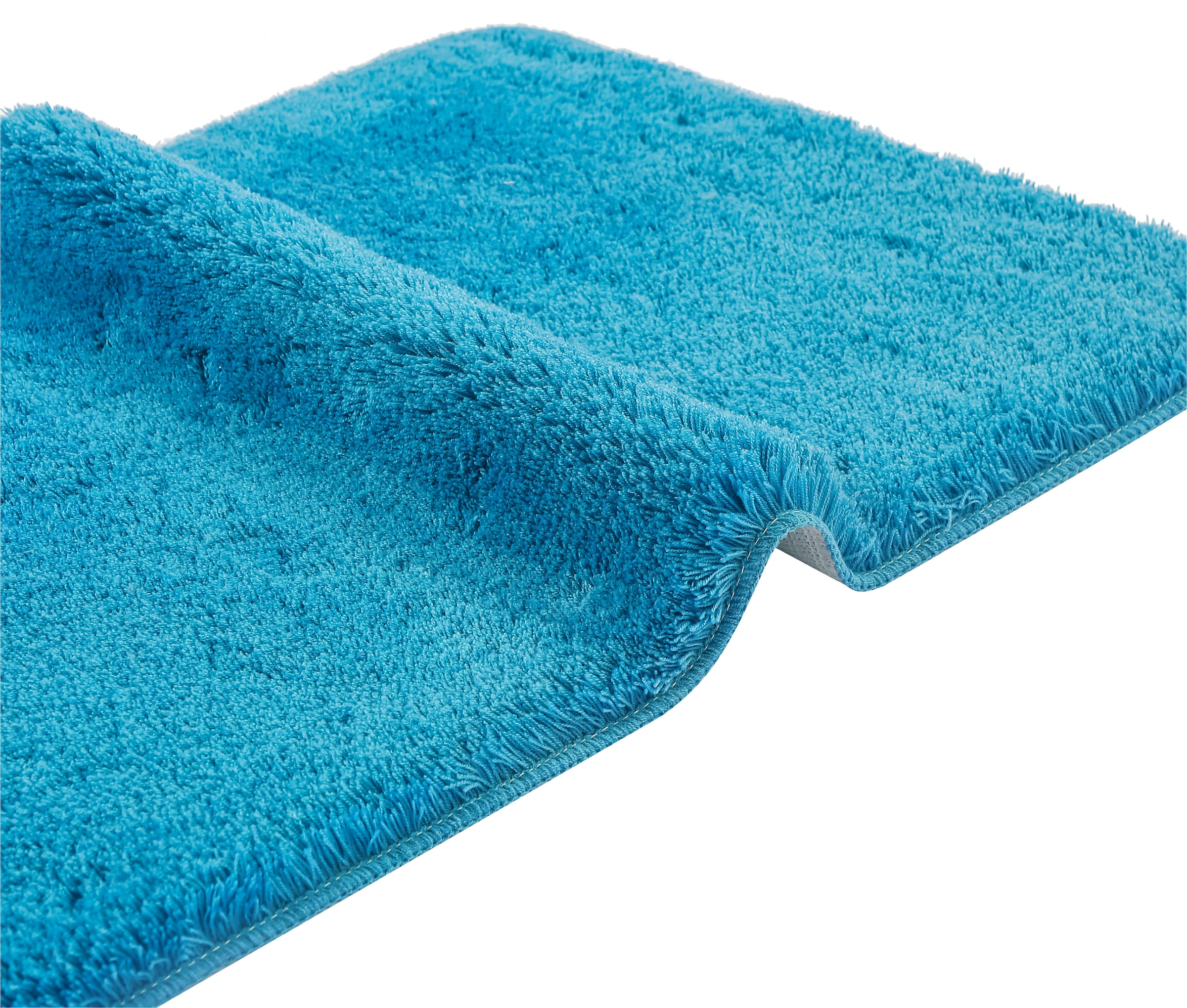 my home Badematte »Merida, Badvorleger, Badezimmer Teppich« Höhe 32 mm rutschhemmend beschichtet fußbodenheizungsgeeignet | schnell trocknend | strapazierfähig Badteppich, Uni Farben, rechteckig, rund & als 2-tlg. Set erhältlich