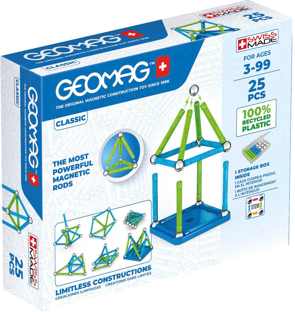 Geomag™ Magnetspielbausteine »GEOMAG™ Classic, Recycled«, (25 St.), aus recyceltem Material