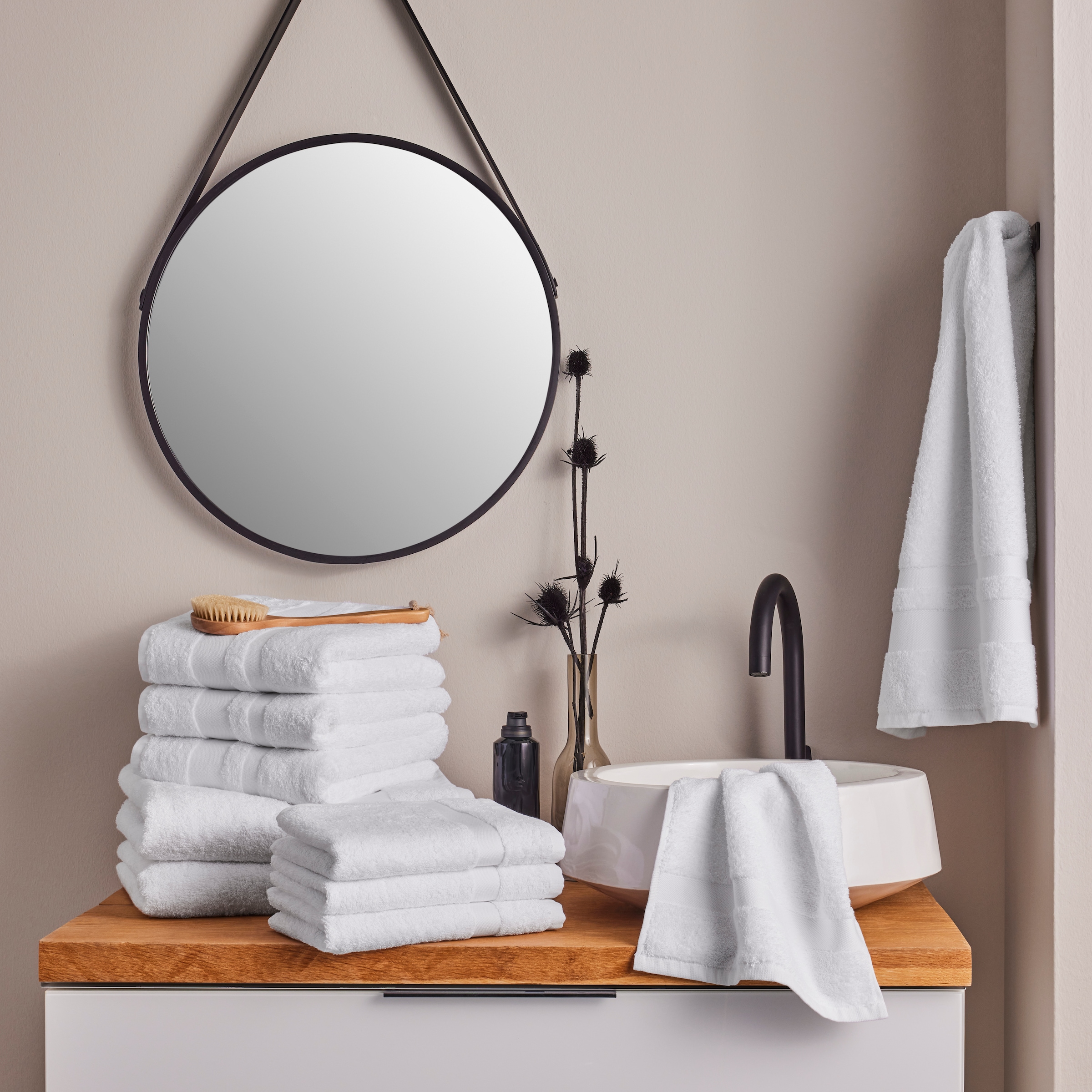 my home Handtuch Set »Vanessa, 10-tlg Handtuch-Set, in Standard- und Premium-Qualität, weich« Set 10 tlg. Walkfrottee 100% Baumwolle, Duschtücher, Handtücher, Gästetücher, mit Bordüre