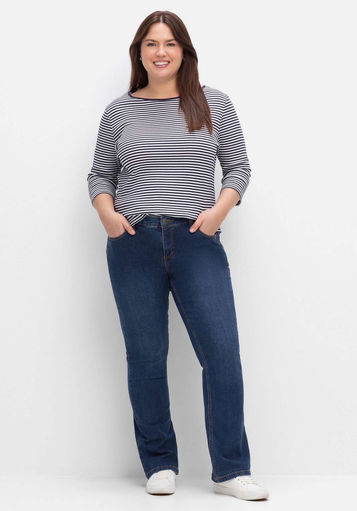 Sheego Bootcut-Jeans »Bootcut-Jeans SUSANNE ideal bei viel Bauch und schmalen Beinen«