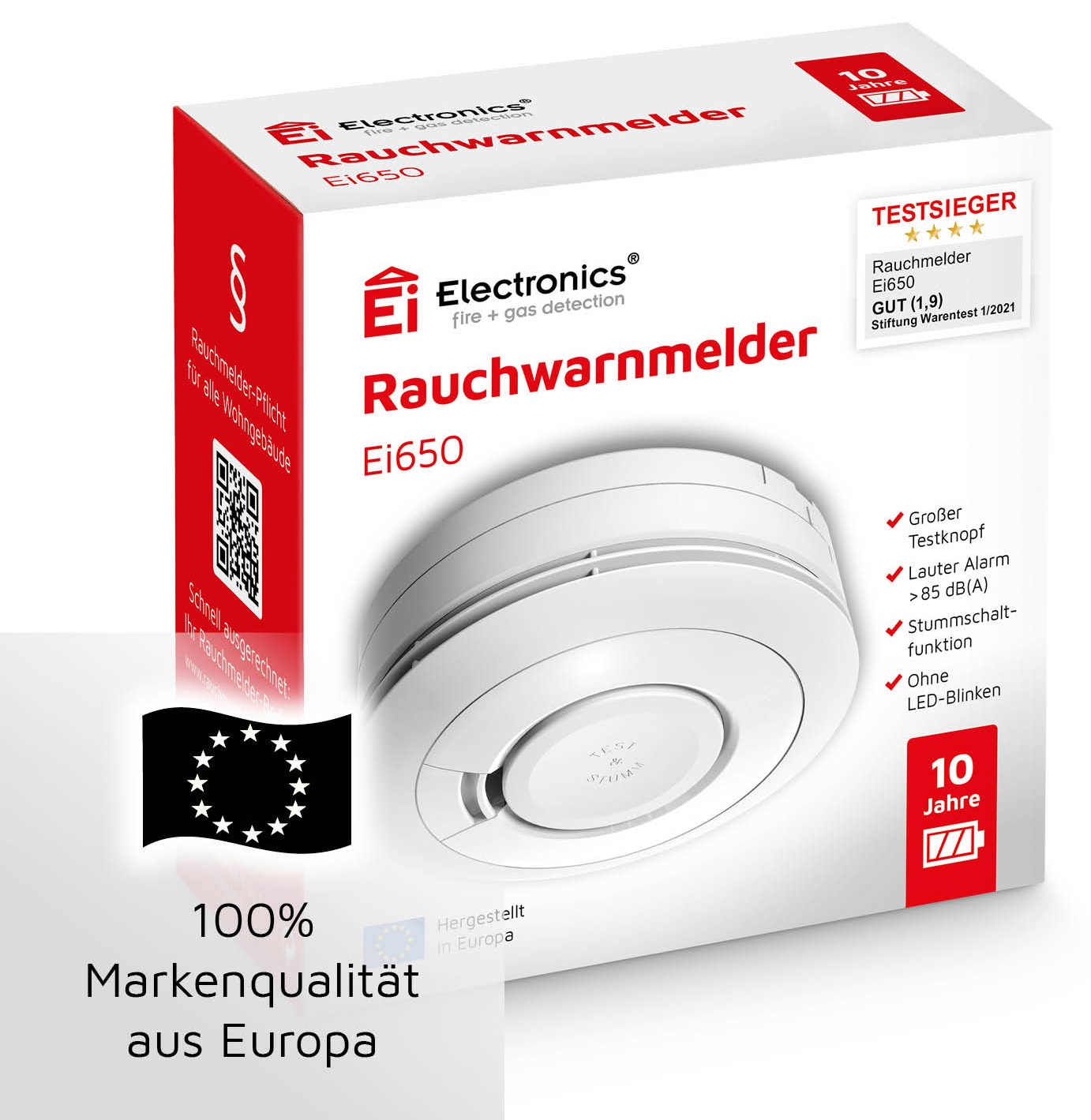 Ei Electronics Rauchmelder »Ei650«, mit 10-Jahres-Batterie