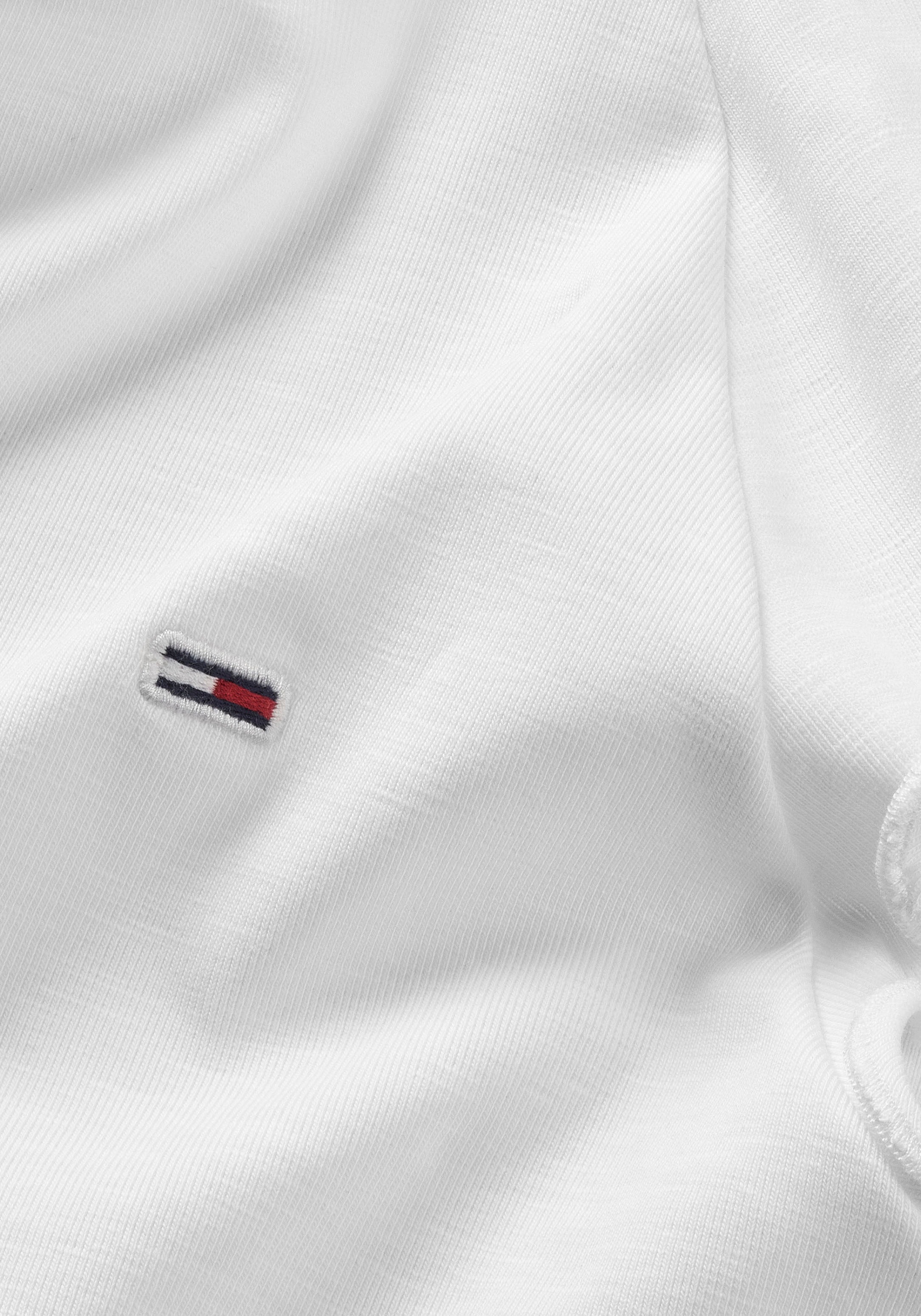Tommy Jeans T-Shirt »TJW SLIM CRP BABYLOCK RIB TEE«, mit gewelltem Abschlüssen am Ärmel & Saum